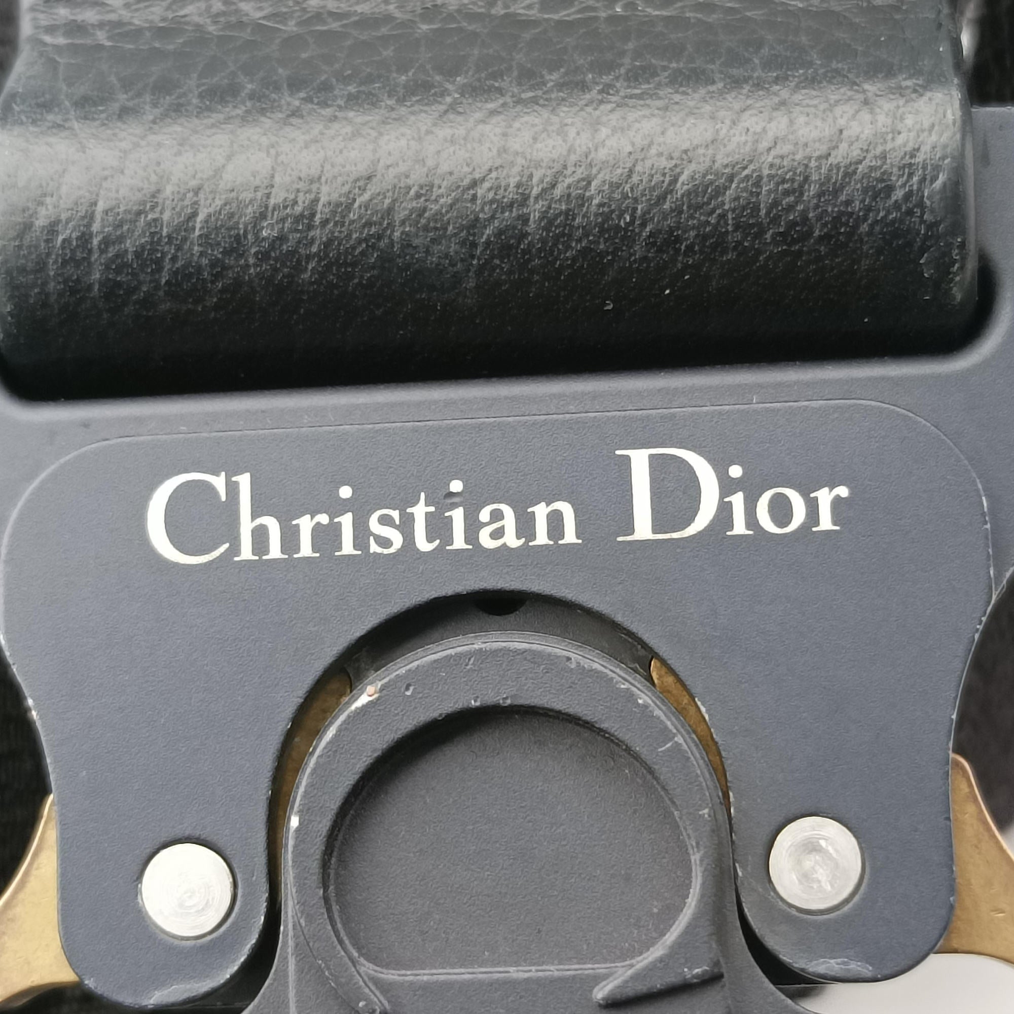 Vintage Christian Dior saddle Navy×Gray Jacquard×Leather  bum bag/waist bag | stylenewstar