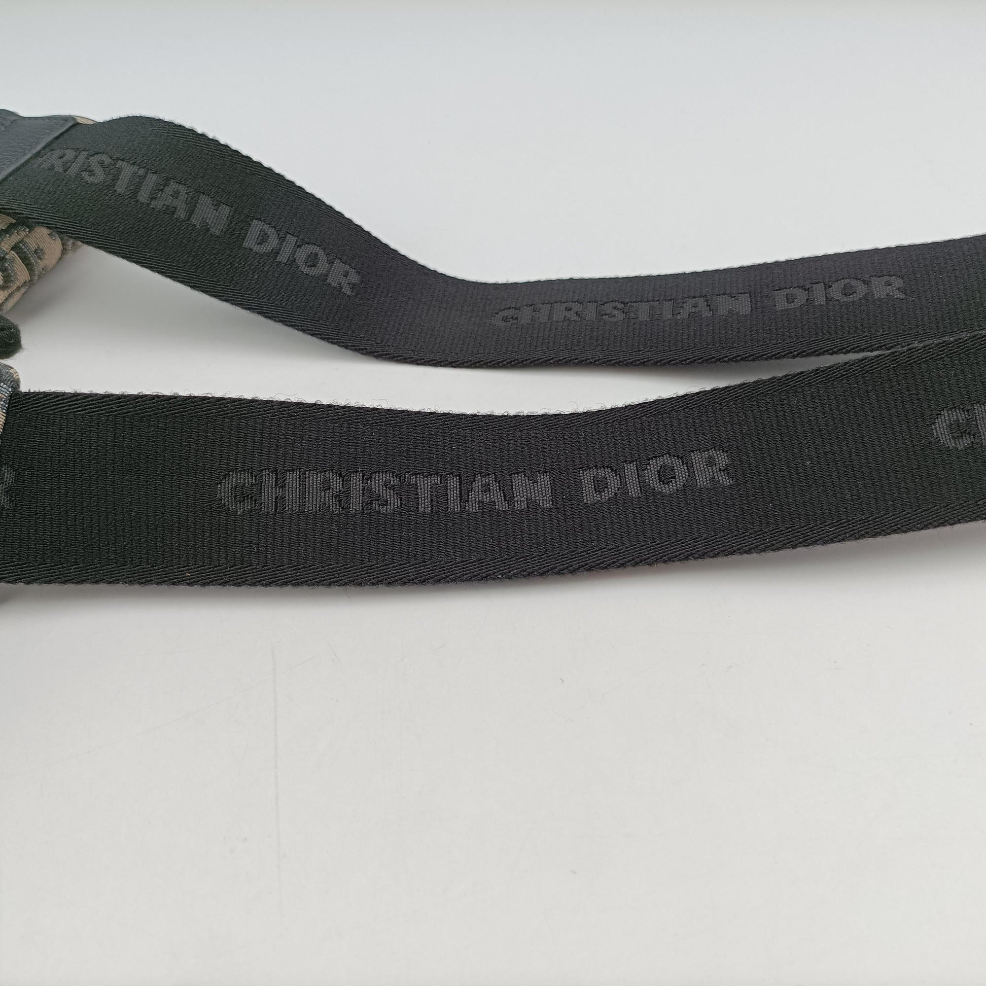 Vintage Christian Dior saddle Navy×Gray Jacquard×Leather  bum bag/waist bag | stylenewstar