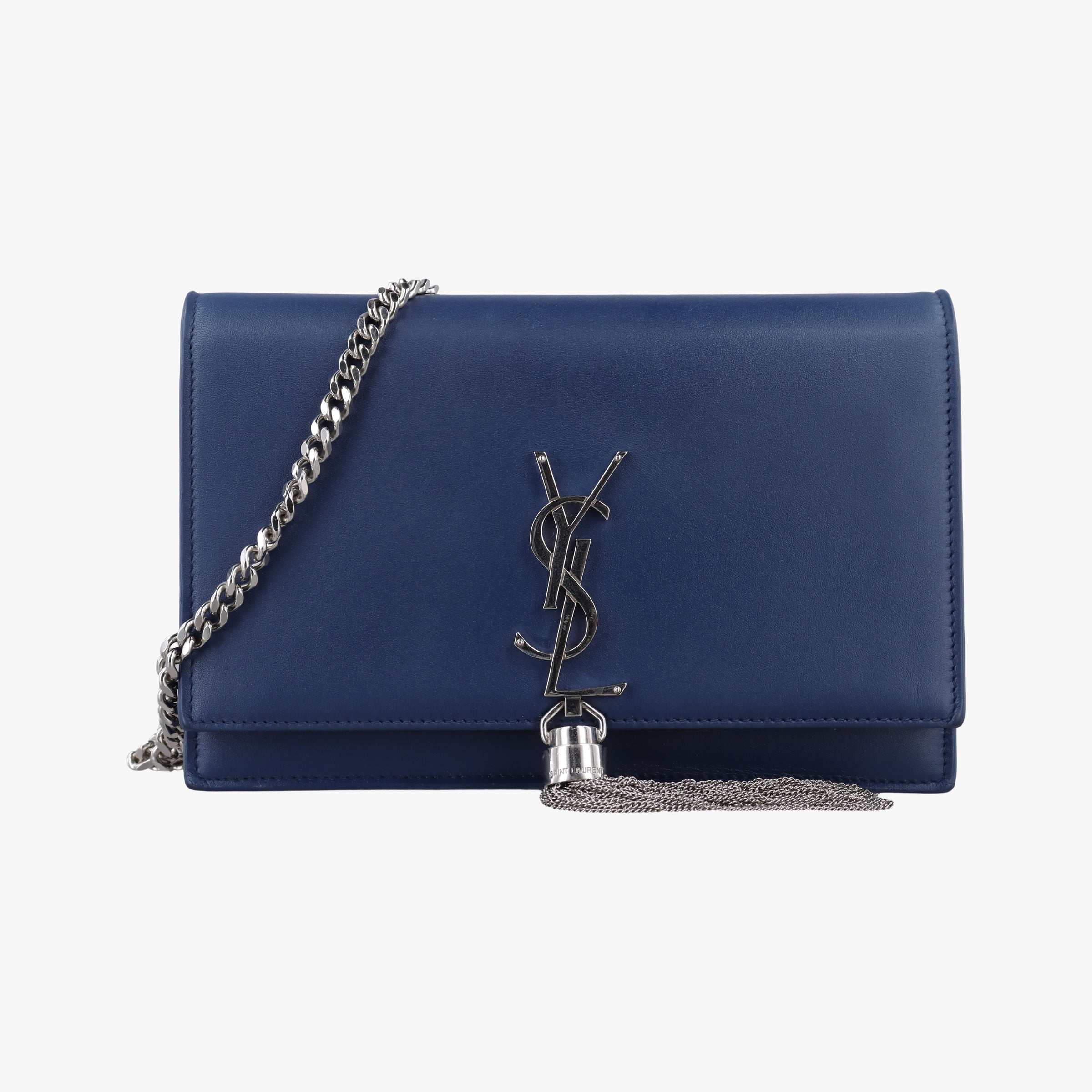 Pre-owned Yves Saint Laurent KATE Navy Leather 452159 shoulderbag | stylenewstar