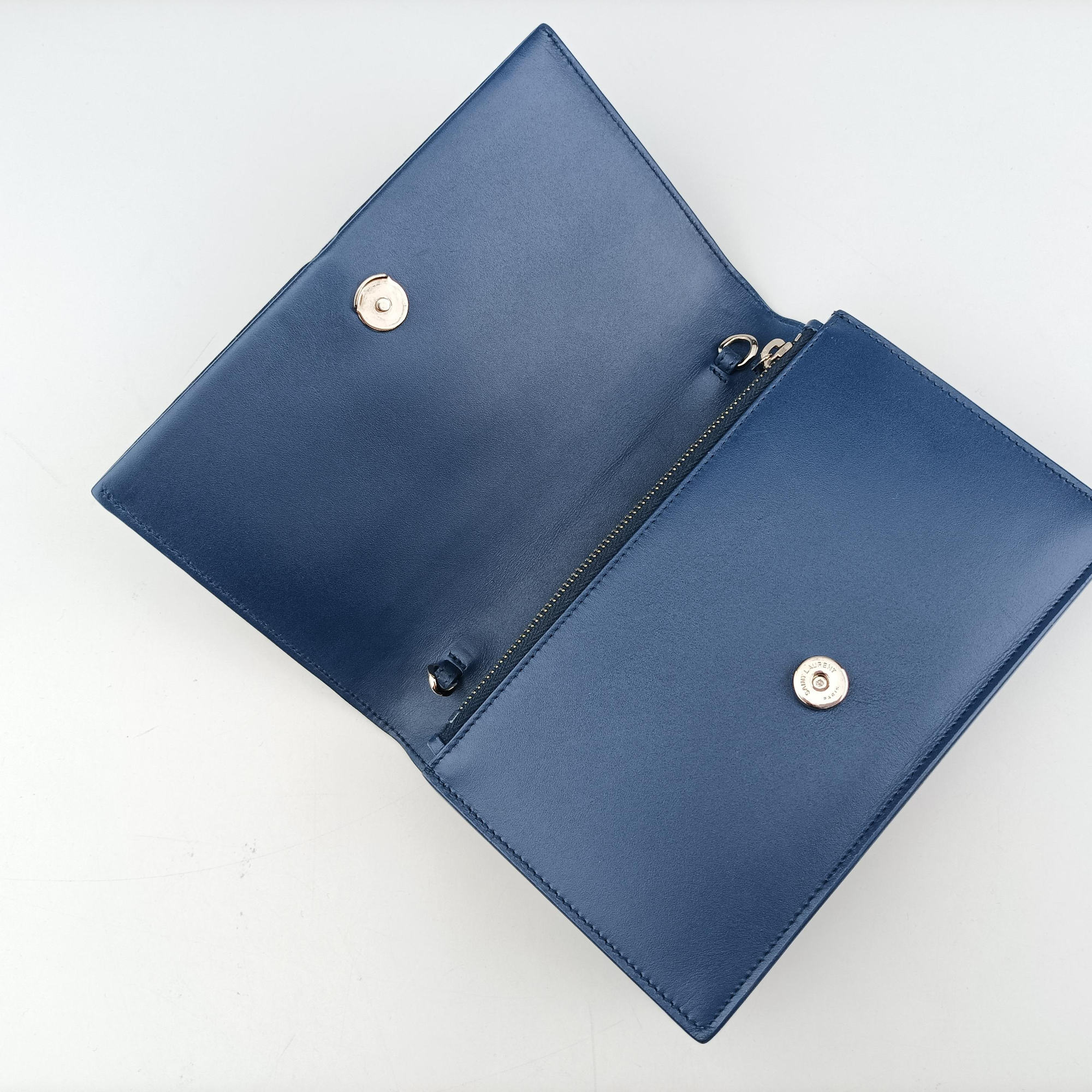 Pre-owned Yves Saint Laurent KATE Navy Leather 452159 shoulderbag | stylenewstar