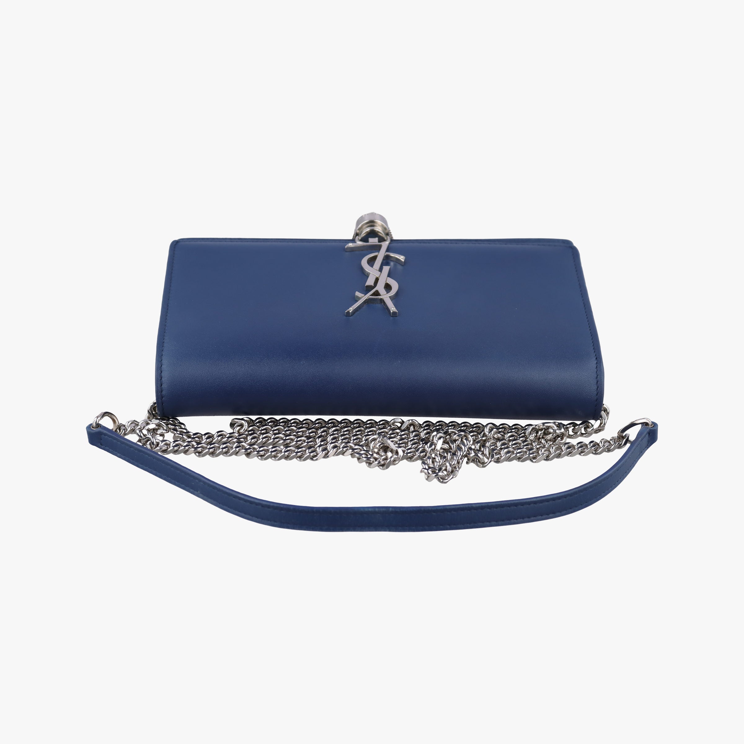 Pre-owned Yves Saint Laurent KATE Navy Leather 452159 shoulderbag | stylenewstar