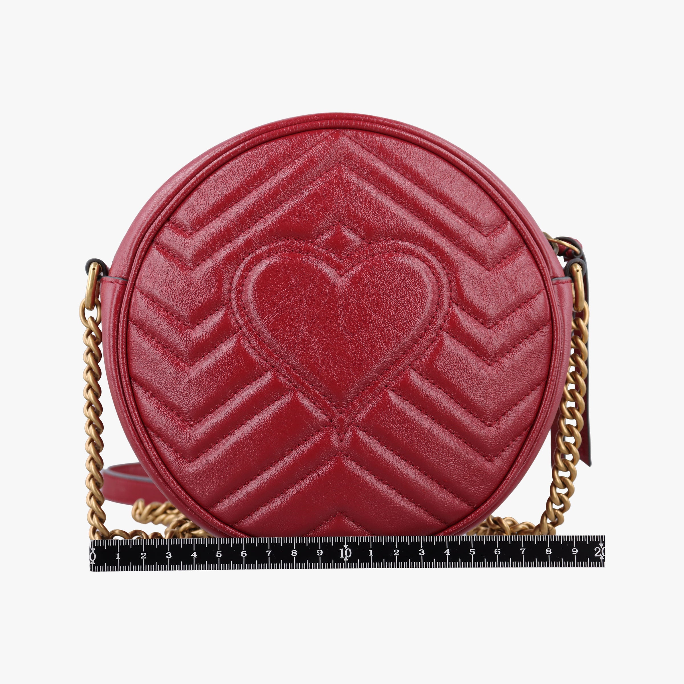 Secondhand Gucci GG Marmont Red Leather 550154 shoulderbag | stylenewstar