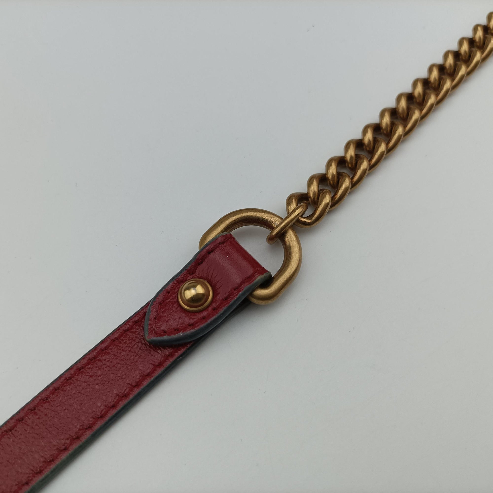 Secondhand Gucci GG Marmont Red Leather 550154 shoulderbag | stylenewstar