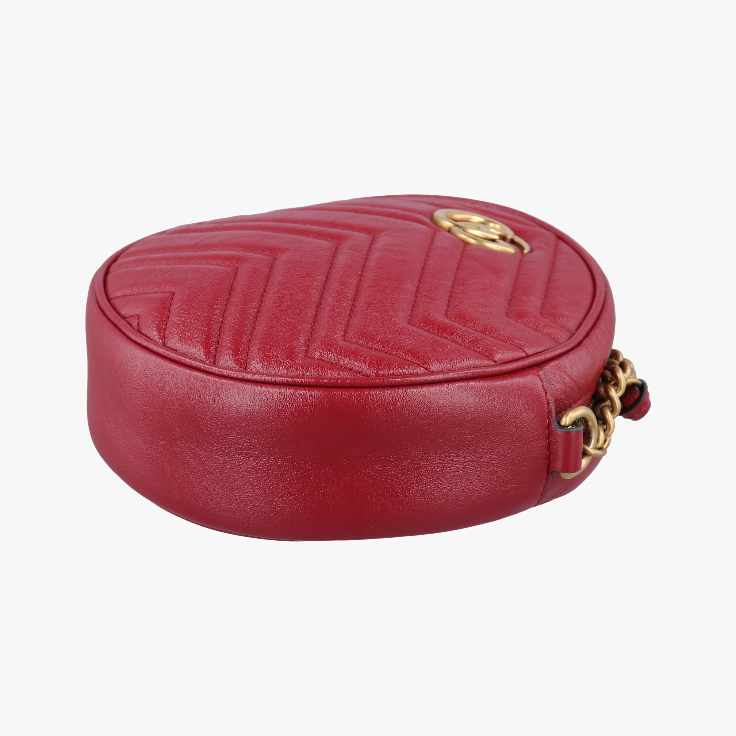 Secondhand Gucci GG Marmont Red Leather 550154 shoulderbag | stylenewstar