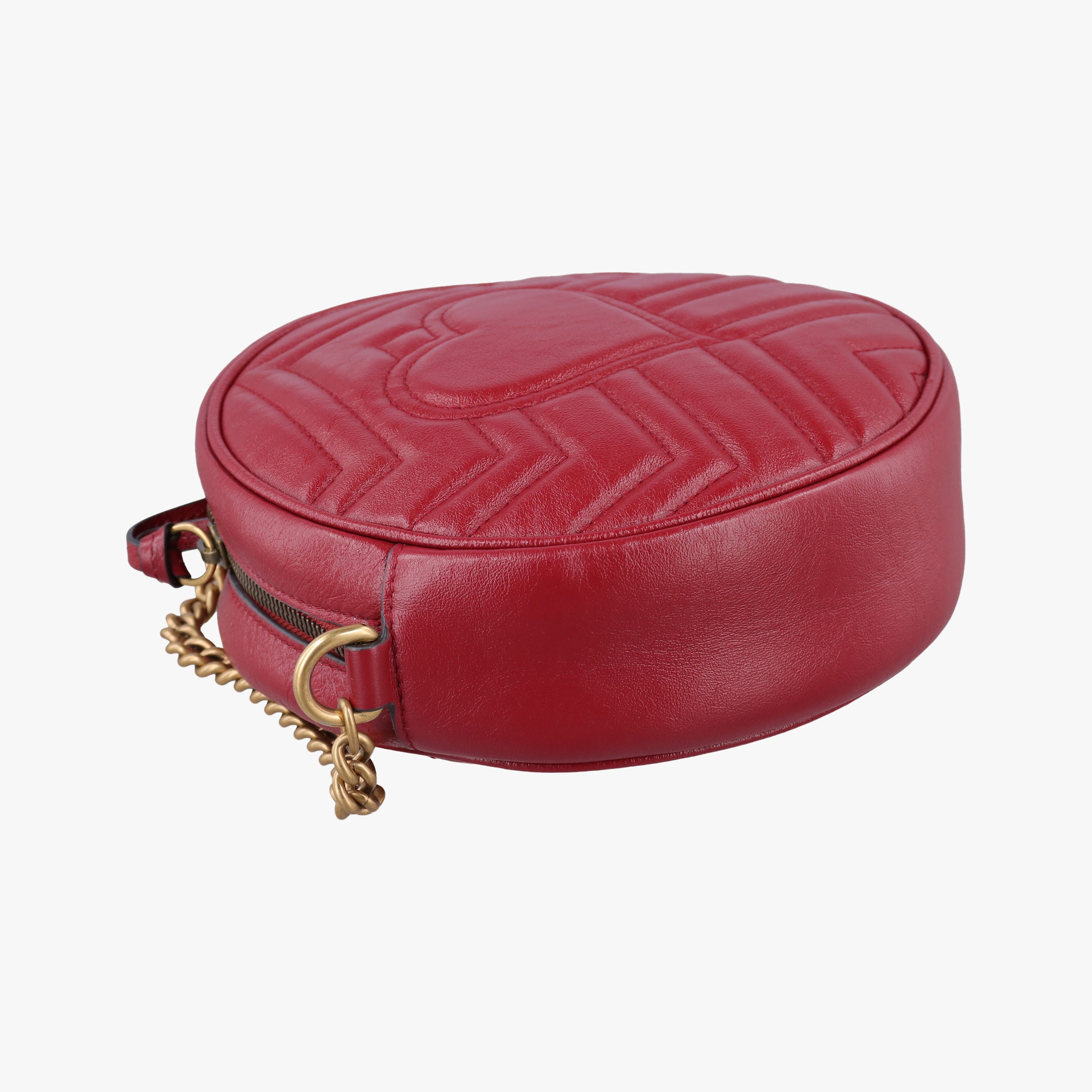 Secondhand Gucci GG Marmont Red Leather 550154 shoulderbag | stylenewstar