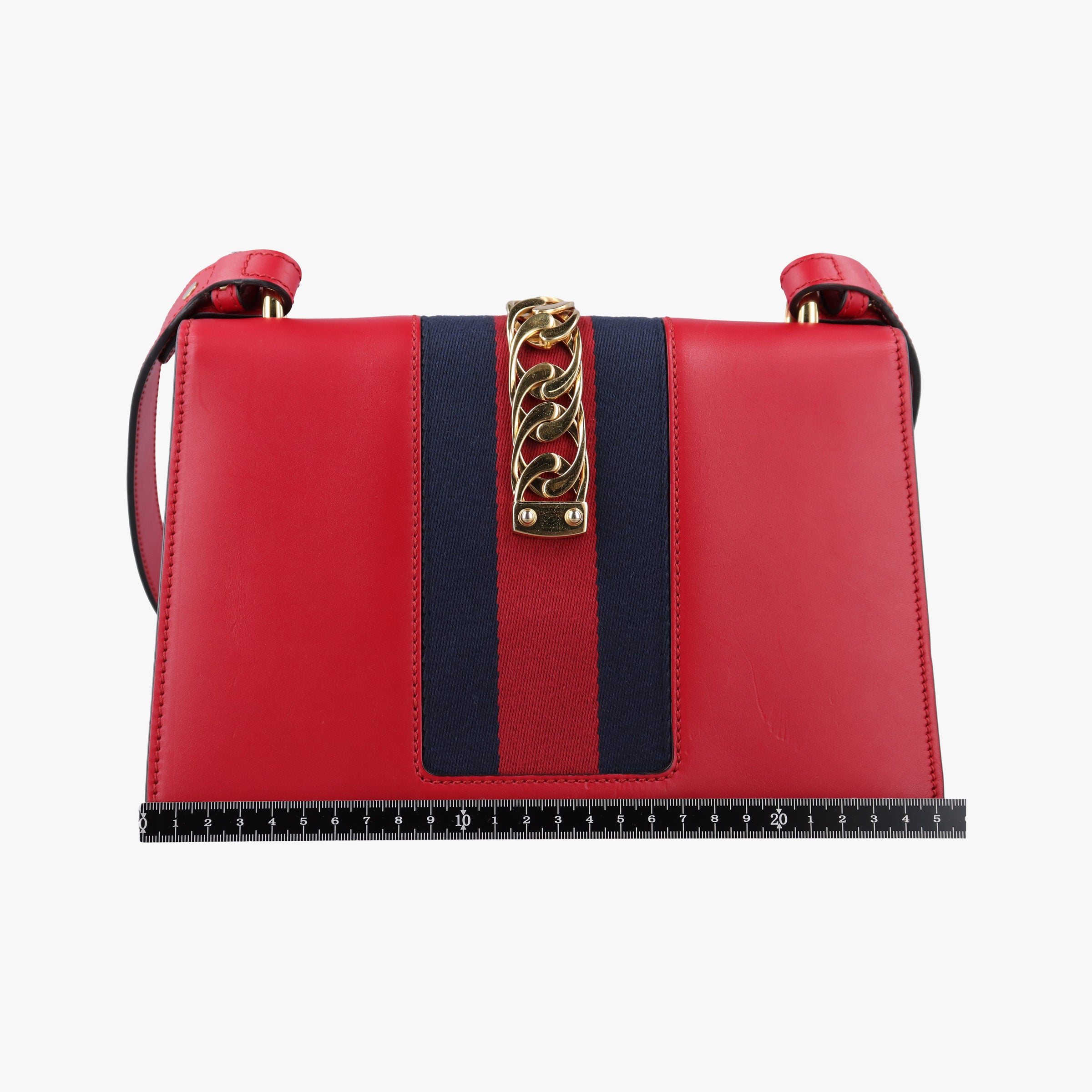 Pre-owned Gucci Sylvie Red Leather 421882 shoulderbag | stylenewstar
