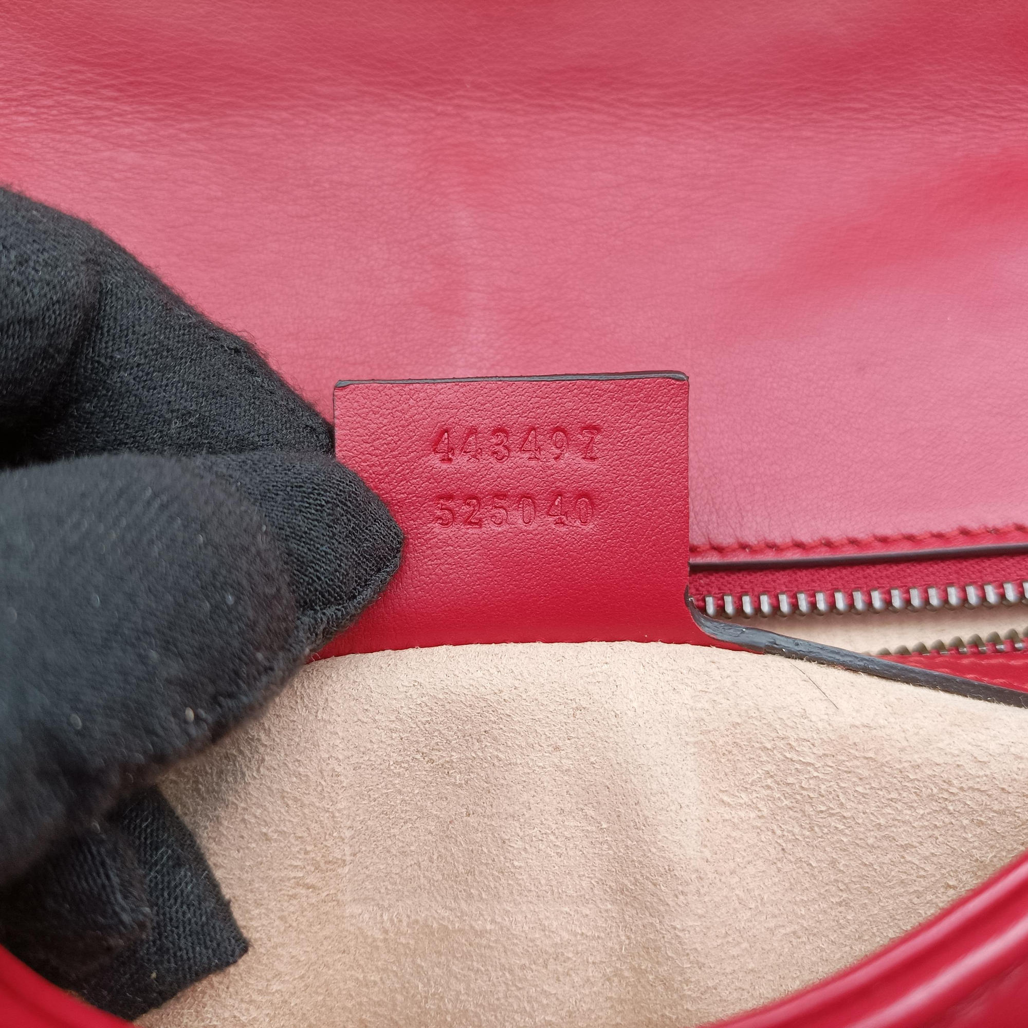 Pre-owned Gucci GG Marmont Red Leather 443497 shoulderbag | stylenewstar