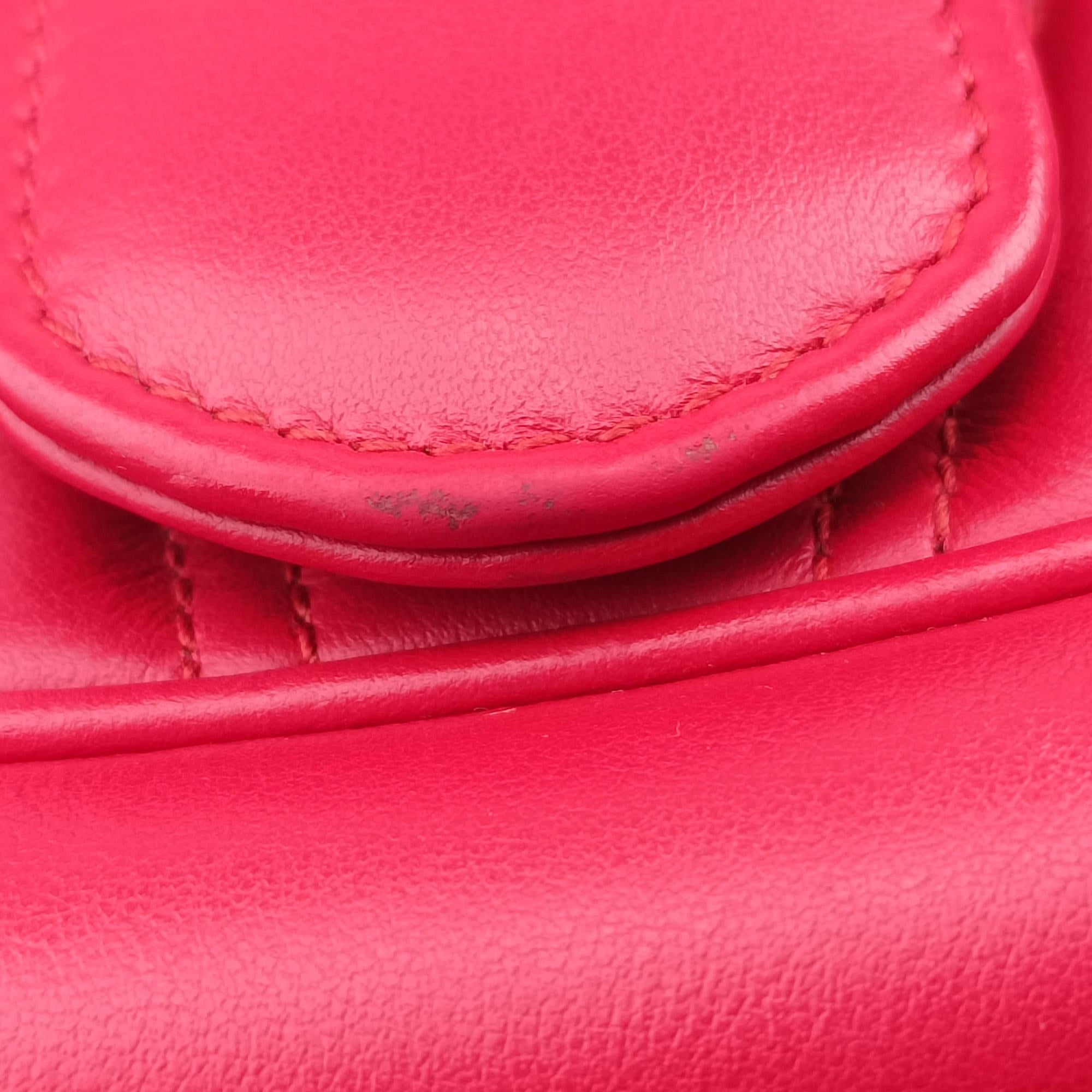 Pre-owned Gucci GG Marmont Red Leather 443497 shoulderbag | stylenewstar