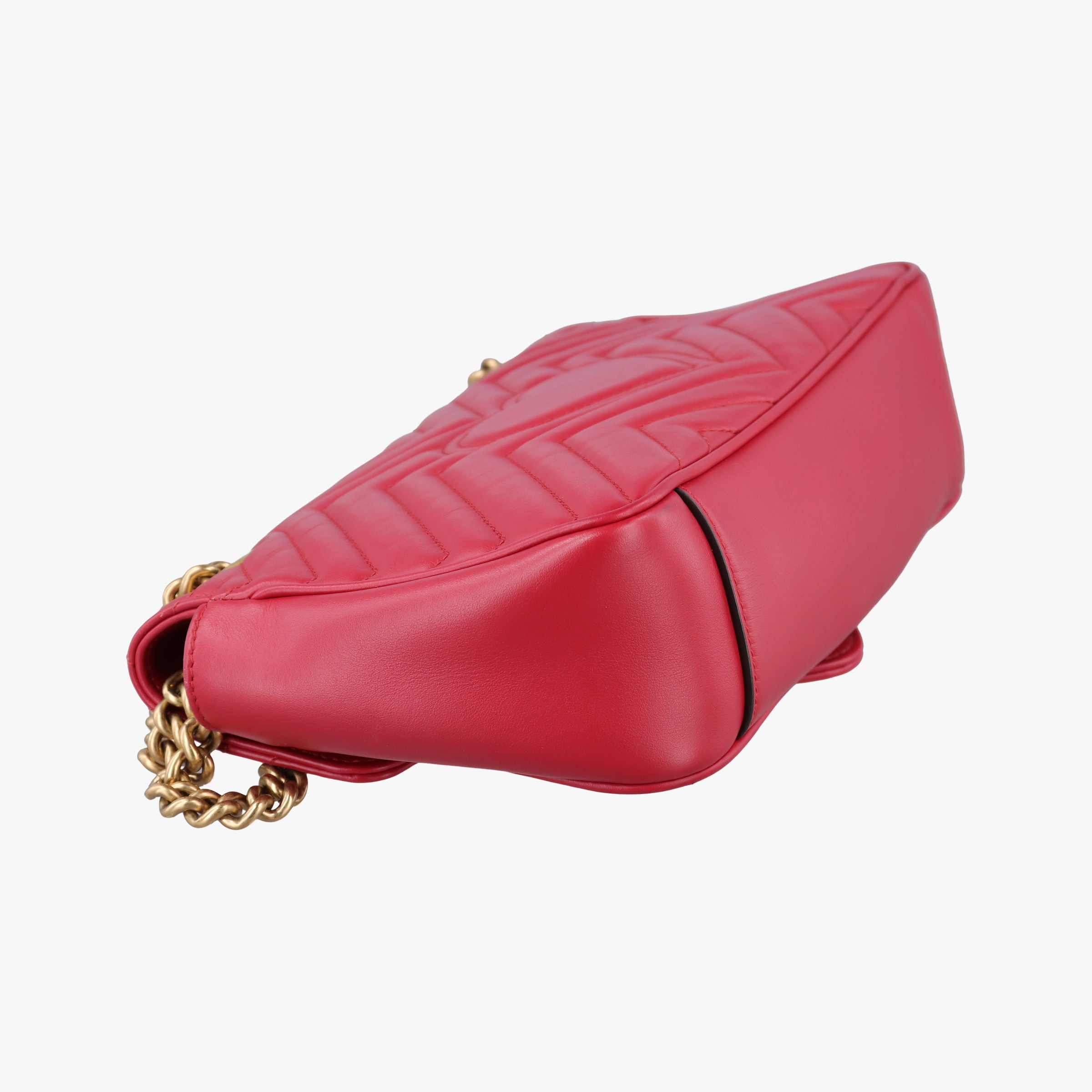 Pre-owned Gucci GG Marmont Red Leather 443497 shoulderbag | stylenewstar