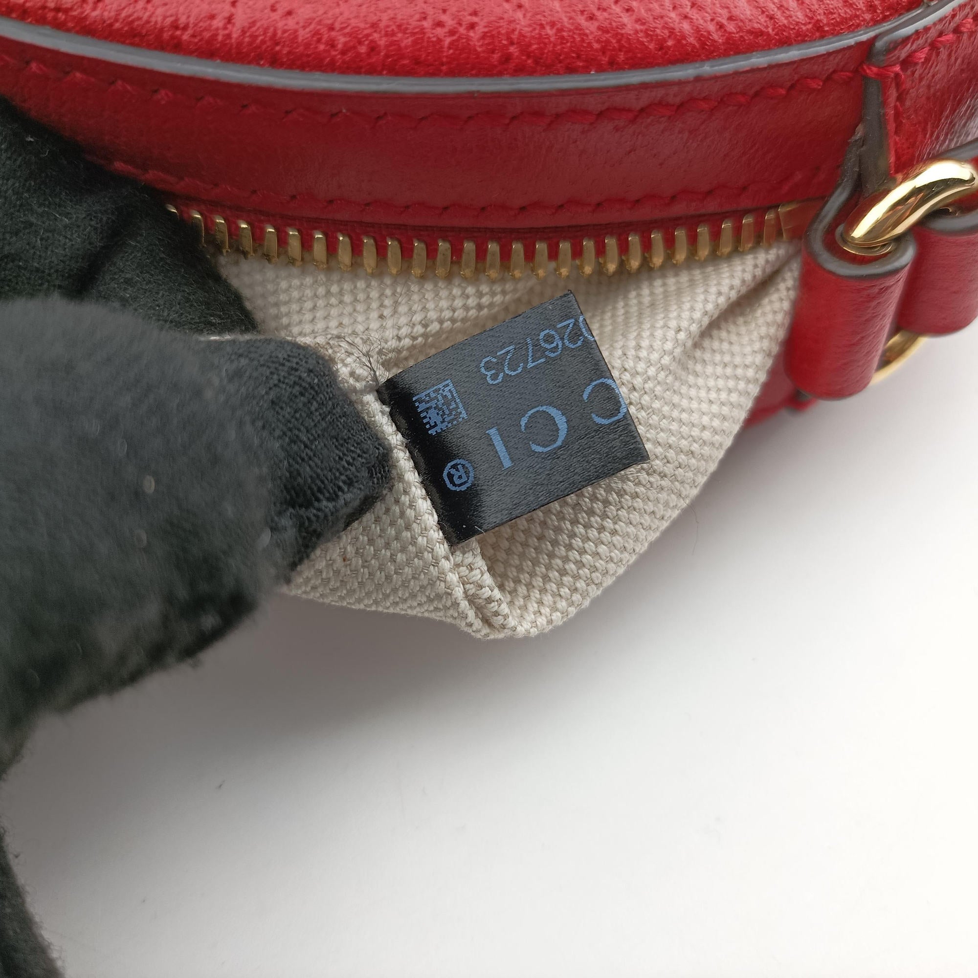 Pre-owned Gucci GG supreme Apple Red×beige PVC coated canvas×Leather 625216 shoulderbag | stylenewstar