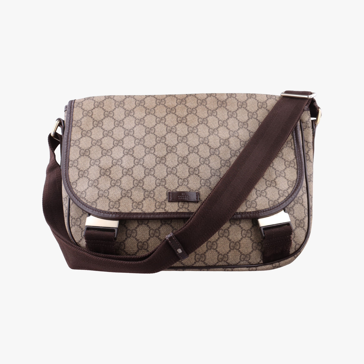 Pre-owned Gucci GG Plus Messenger Brown PVC coated canvas×Leather 201732 shoulderbag | stylenewstar