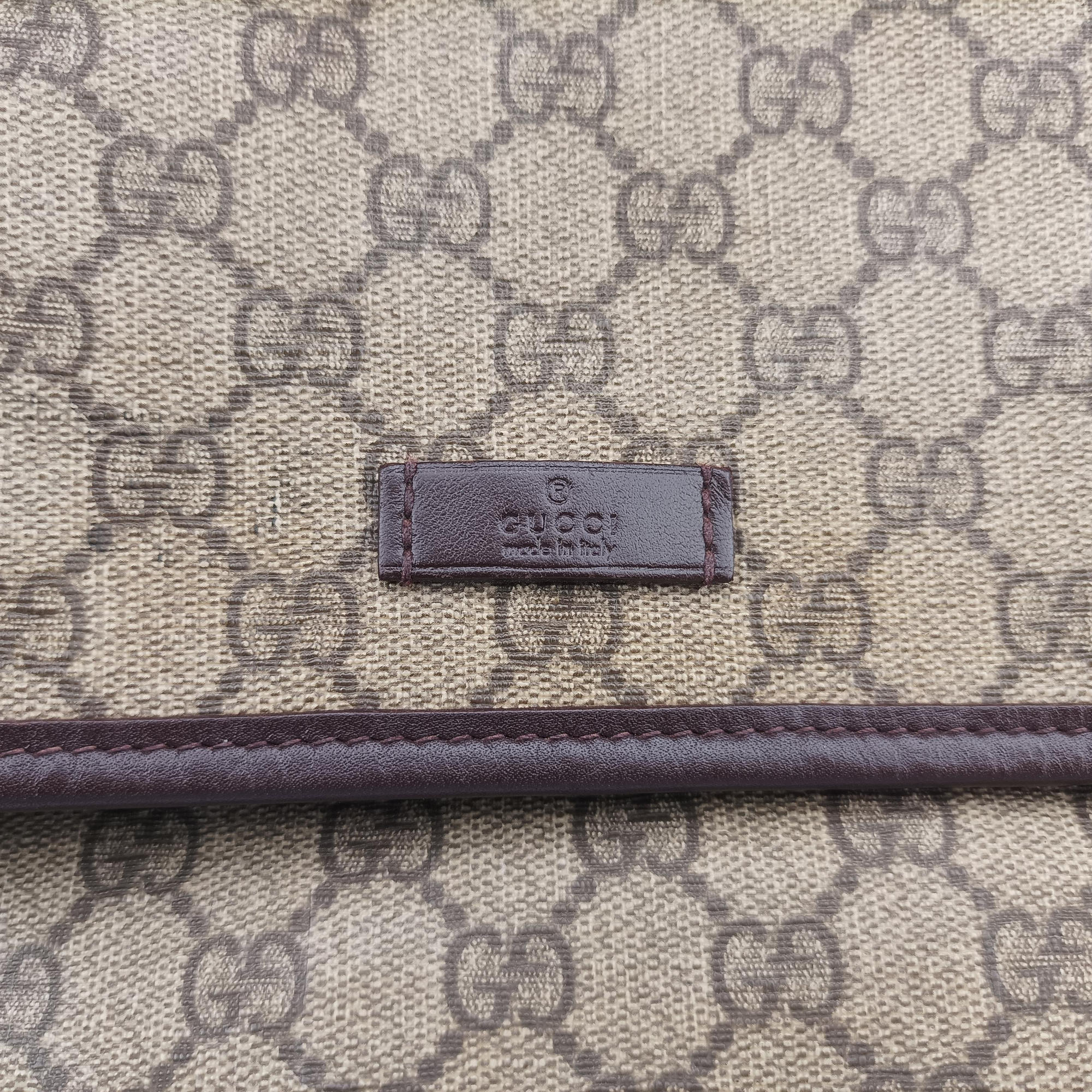 Pre-owned Gucci GG Plus Messenger Brown PVC coated canvas×Leather 201732 shoulderbag | stylenewstar