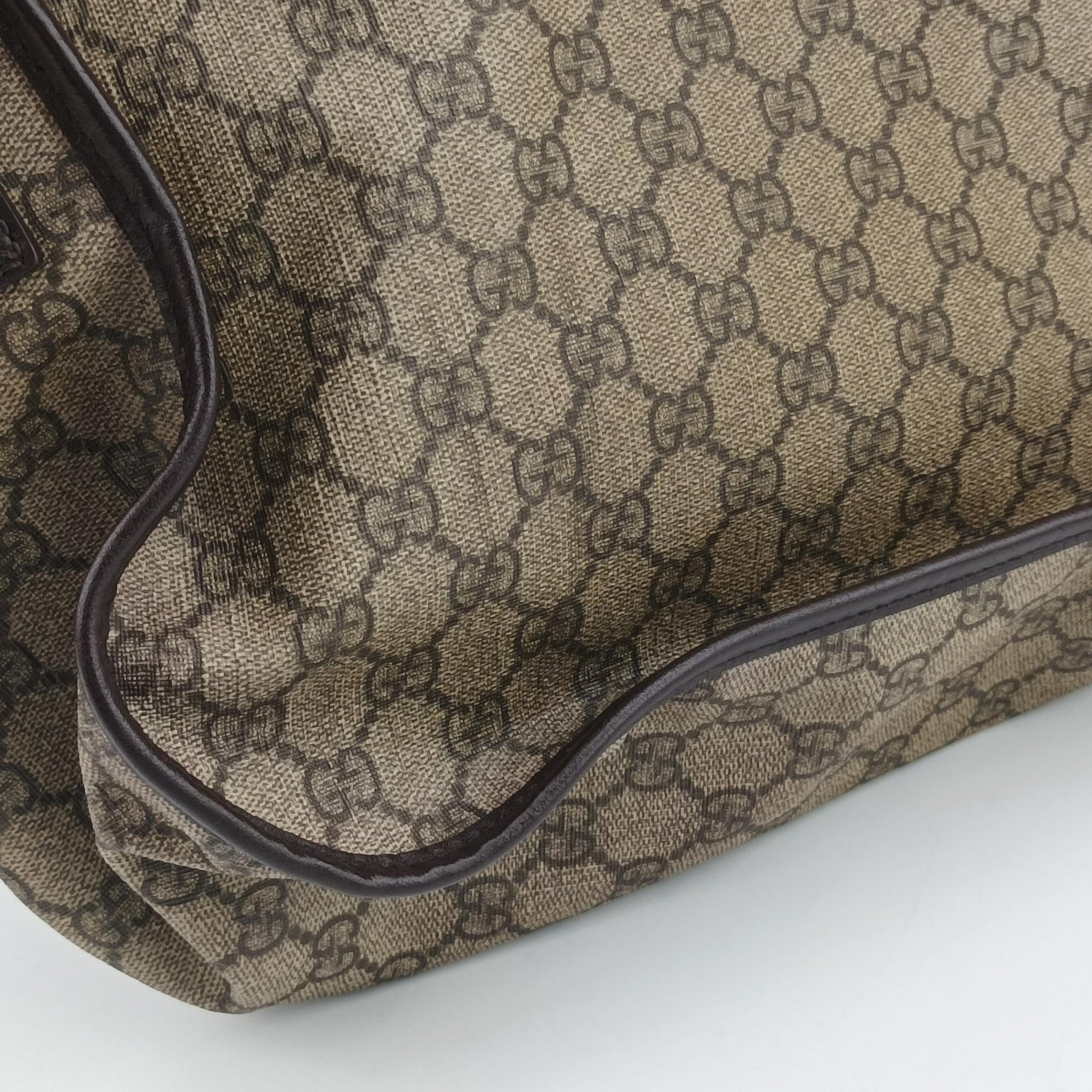 Pre-owned Gucci GG Plus Messenger Brown PVC coated canvas×Leather 201732 shoulderbag | stylenewstar