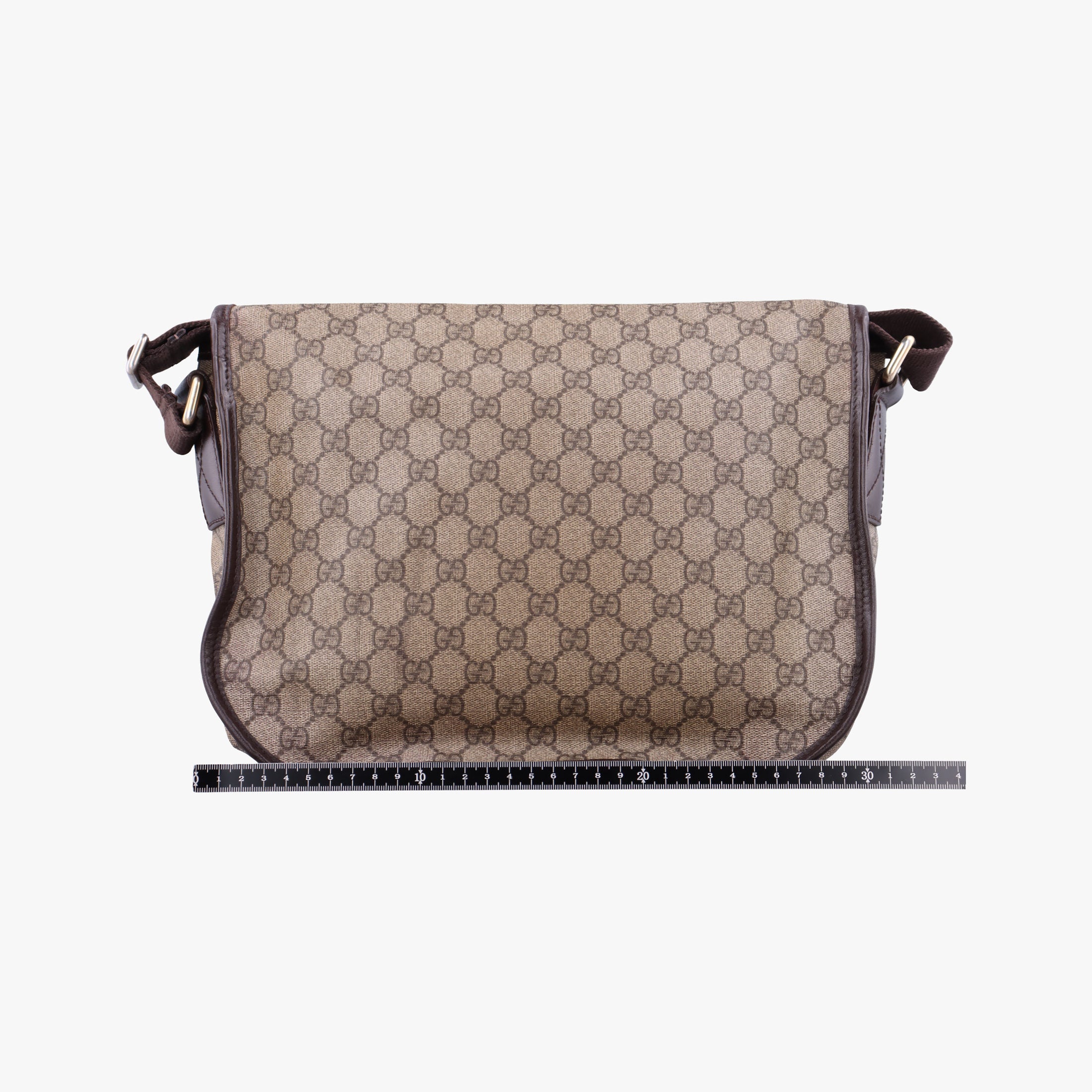 Pre-owned Gucci GG Plus Messenger Brown PVC coated canvas×Leather 201732 shoulderbag | stylenewstar