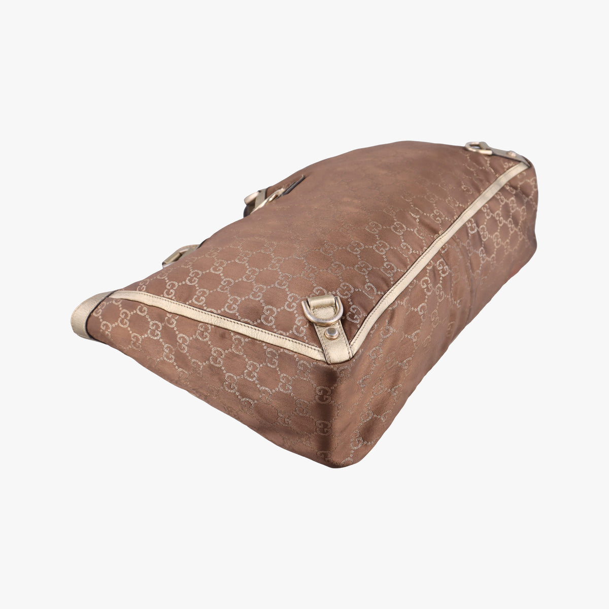 Vintage Gucci Abbey line Brown × Gold Leather×canvas 141472 shoulderbag | stylenewstar