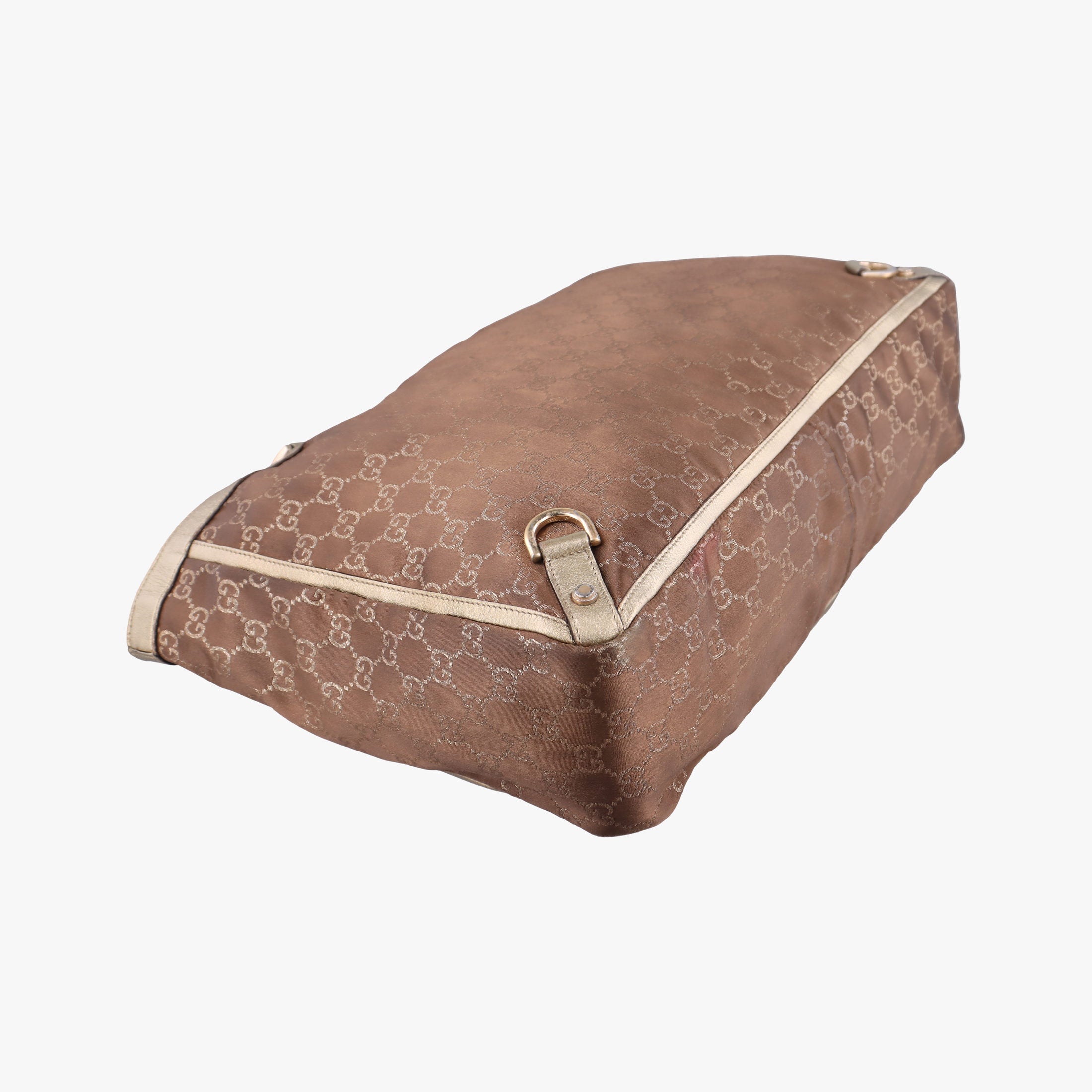 Vintage Gucci Abbey line Brown × Gold Leather×canvas 141472 shoulderbag | stylenewstar