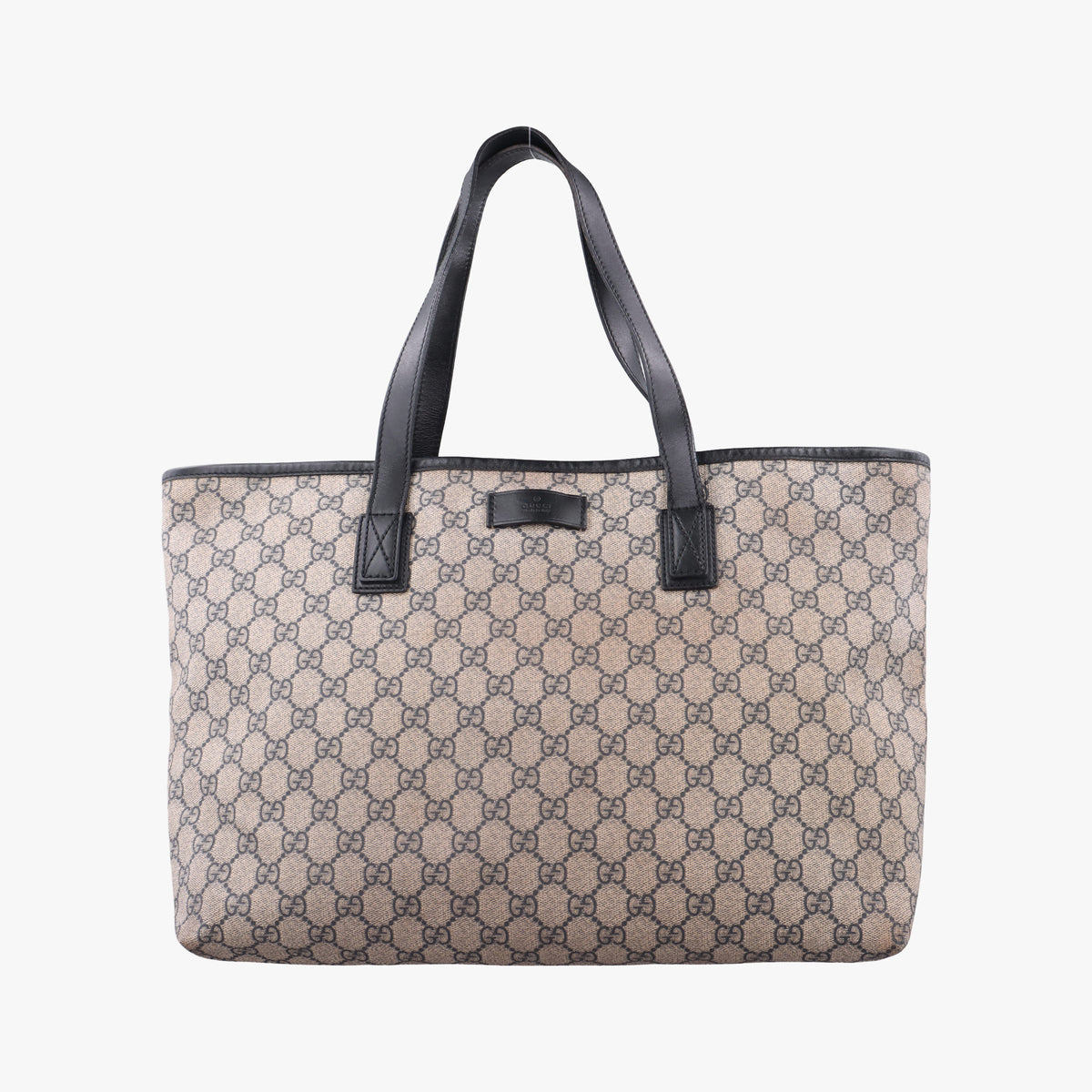 Pre-owned Gucci GG Supreme Brown×Navy PVC coated canvas×Leather 211137 shoulderbag | stylenewstar