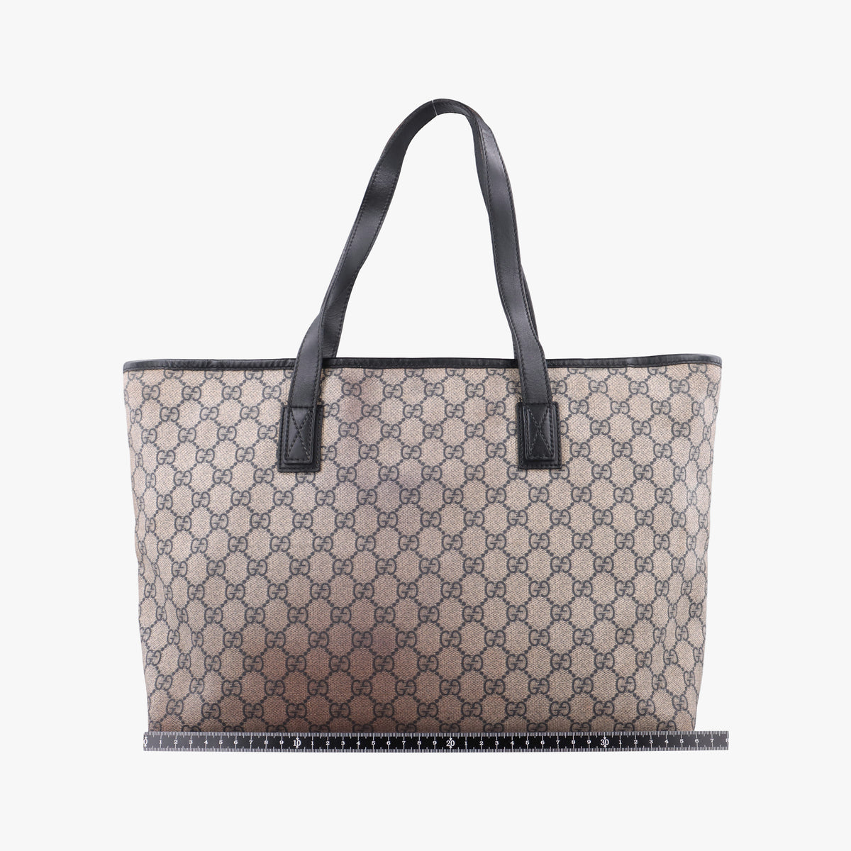 Pre-owned Gucci GG Supreme Brown×Navy PVC coated canvas×Leather 211137 shoulderbag | stylenewstar