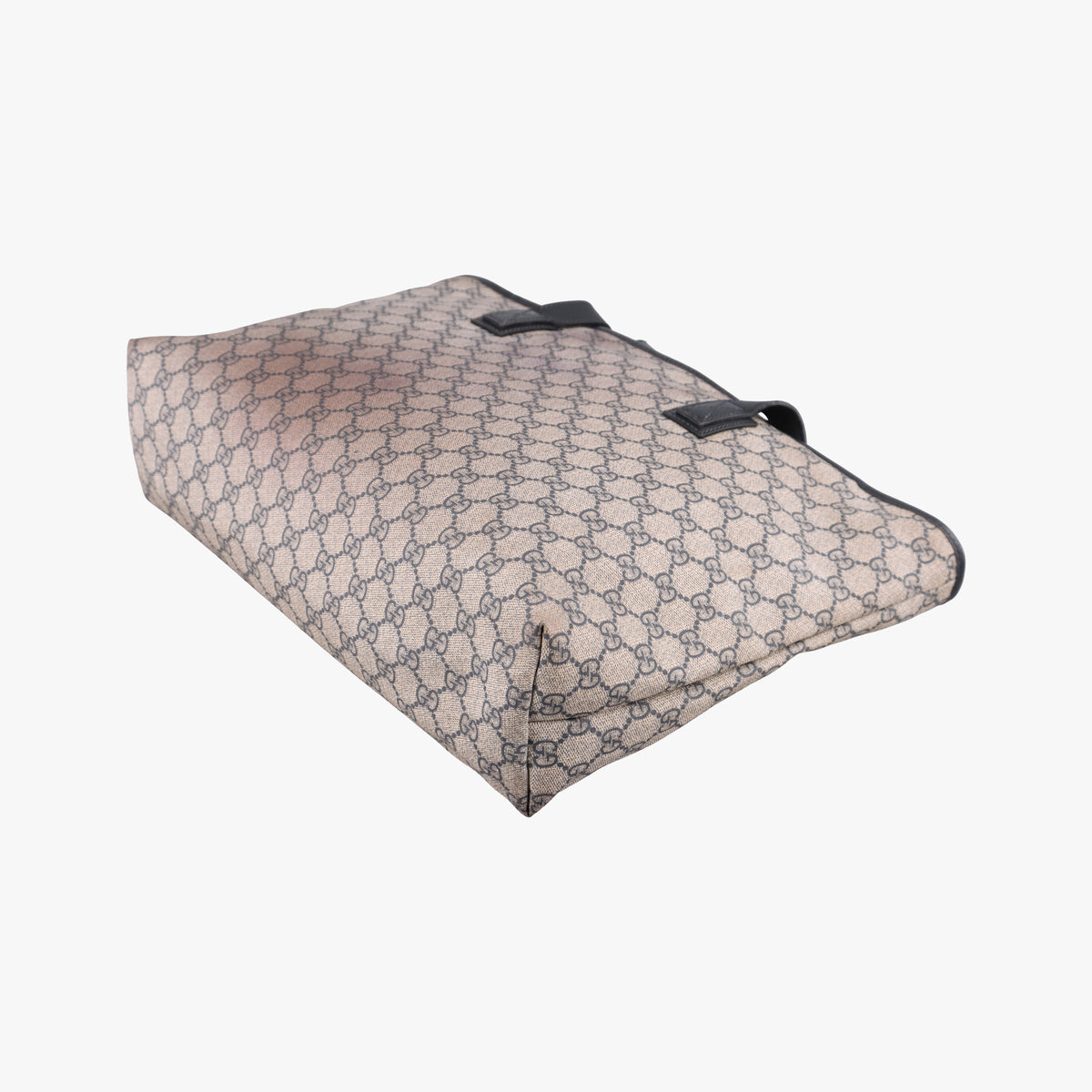 Pre-owned Gucci GG Supreme Brown×Navy PVC coated canvas×Leather 211137 shoulderbag | stylenewstar