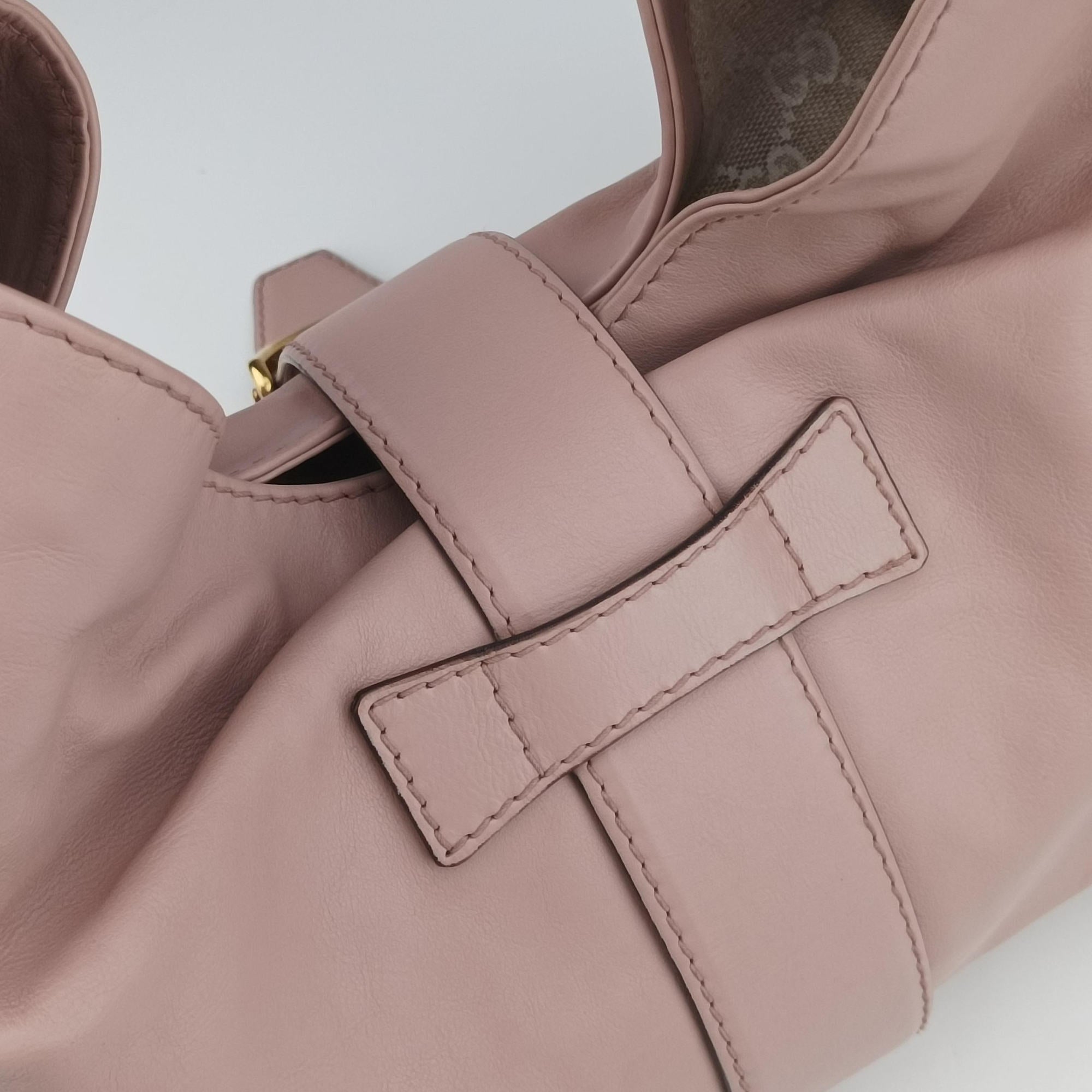 Vintage Gucci Soft Stirrup Pink Leather 296856 handbag | stylenewstar