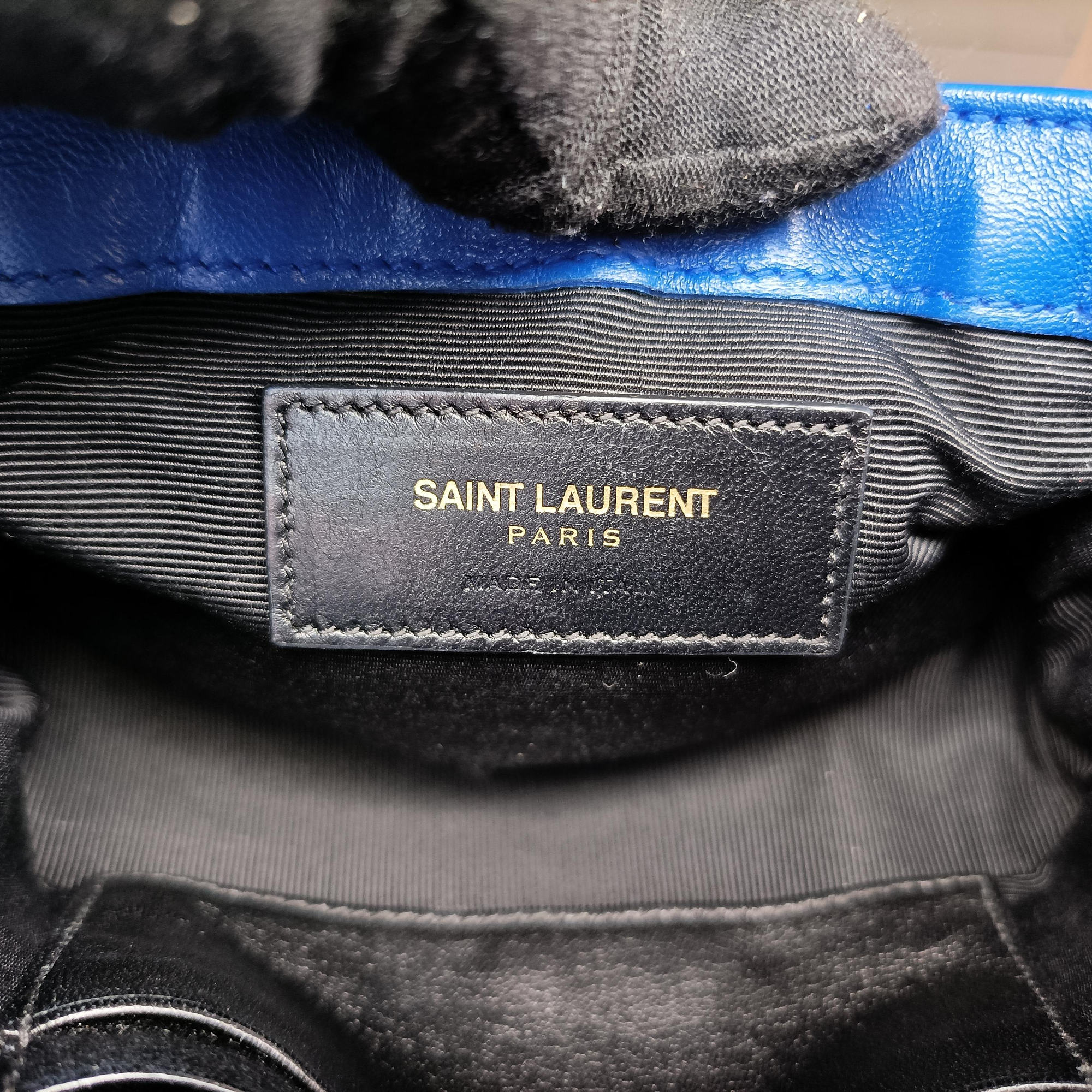 Pre-owned Yves Saint Laurent Baby Chai Blue Leather 399289 shoulderbag | stylenewstar