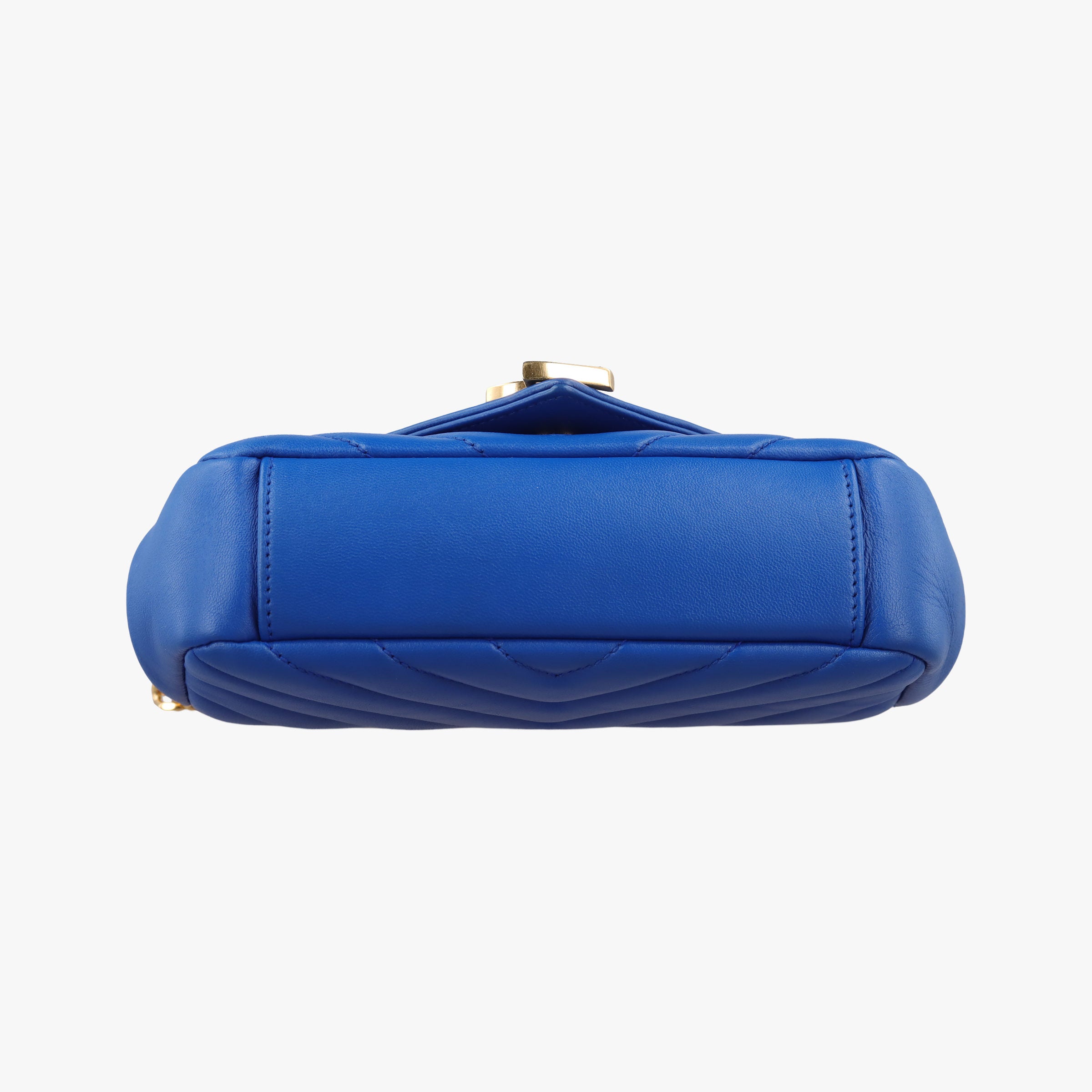 Pre-owned Yves Saint Laurent Baby Chai Blue Leather 399289 shoulderbag | stylenewstar