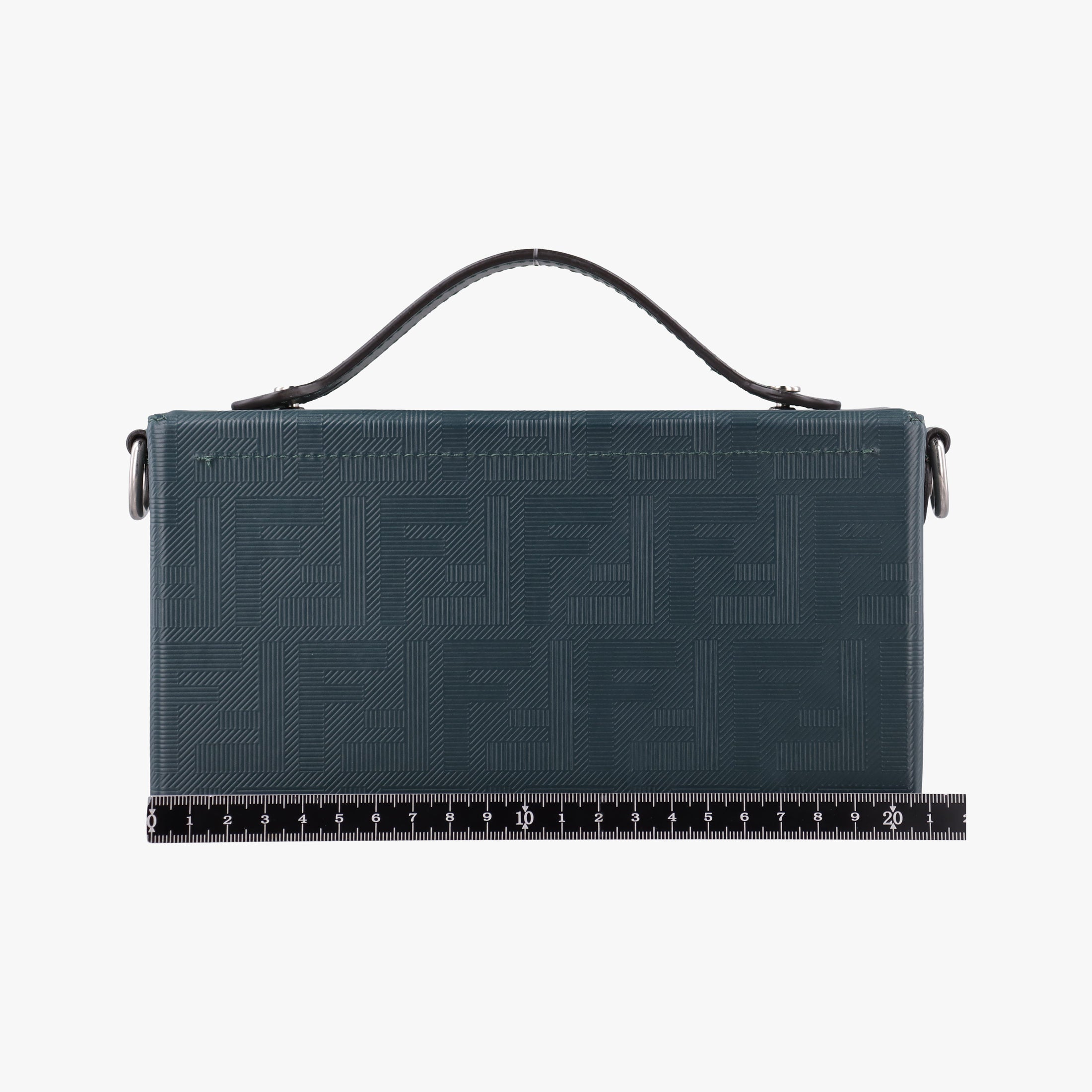 Pre-owned Fendi Soft Trunk Green Leather 7VA565 shoulderbag | stylenewstar