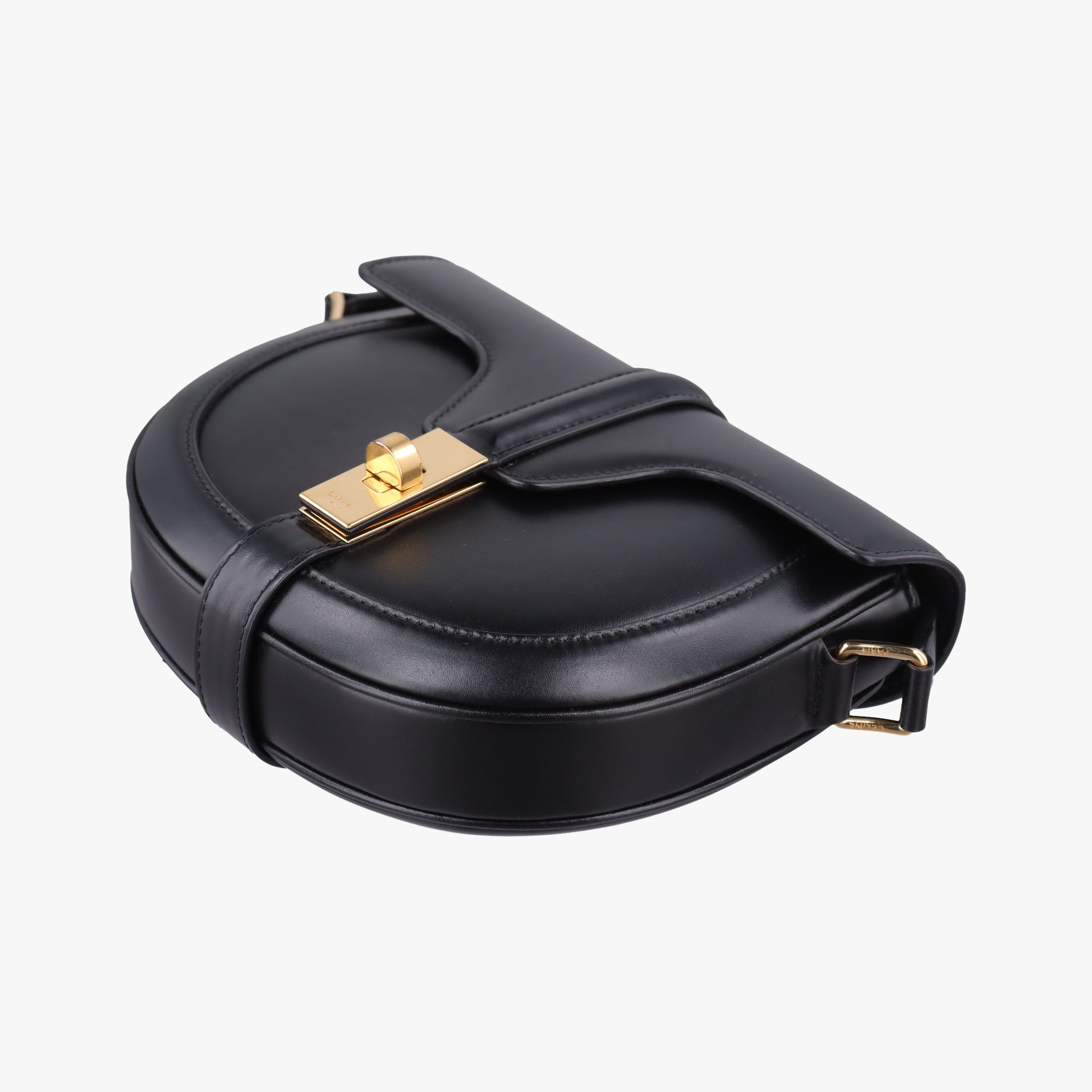 Pre-owned Celine Small Besace 16 Black Leather 188013 shoulderbag | stylenewstar