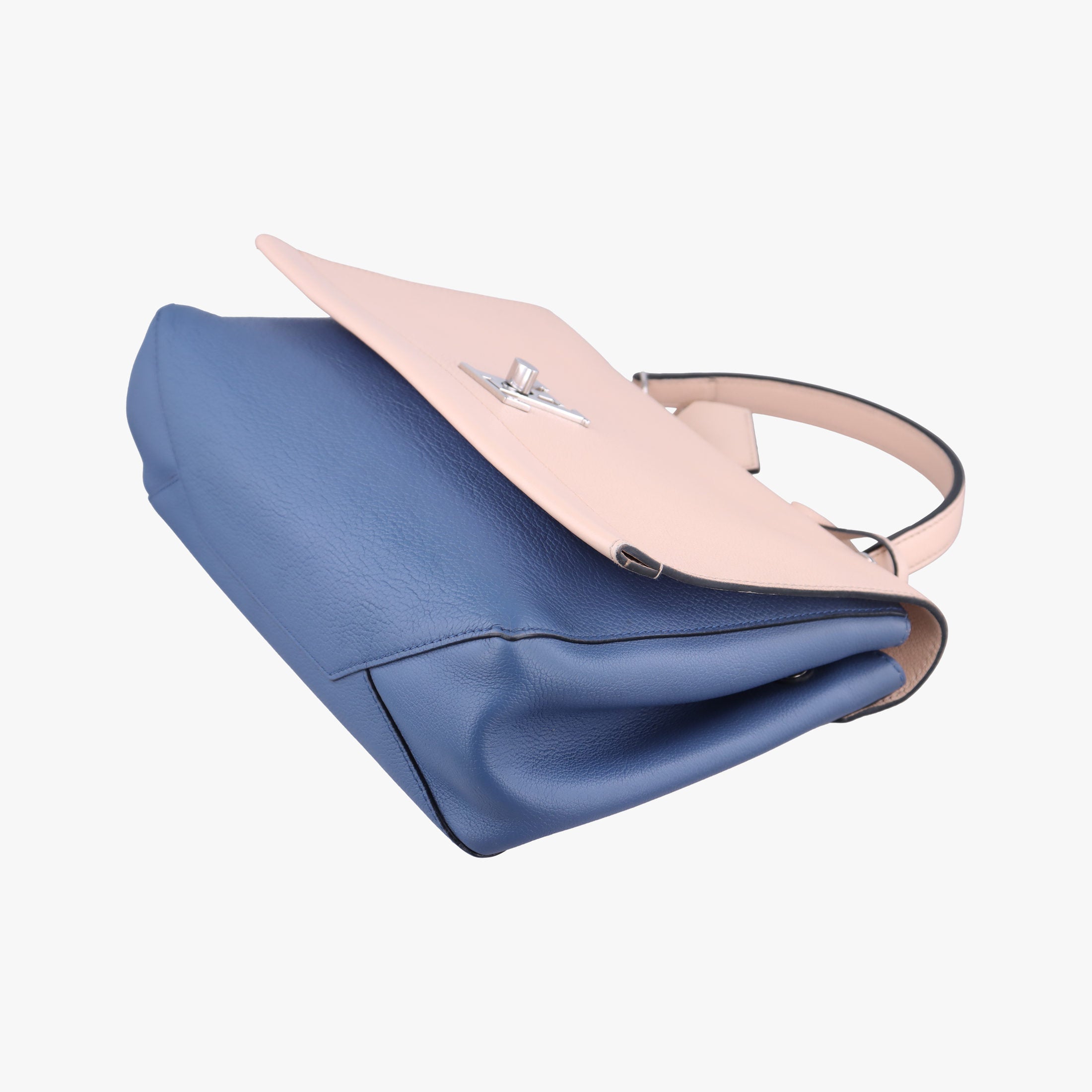 Secondhand Louis Vuitton Lockme II Denim Blue × Cream Taurillon leather M41793 shoulderbag | stylenewstar