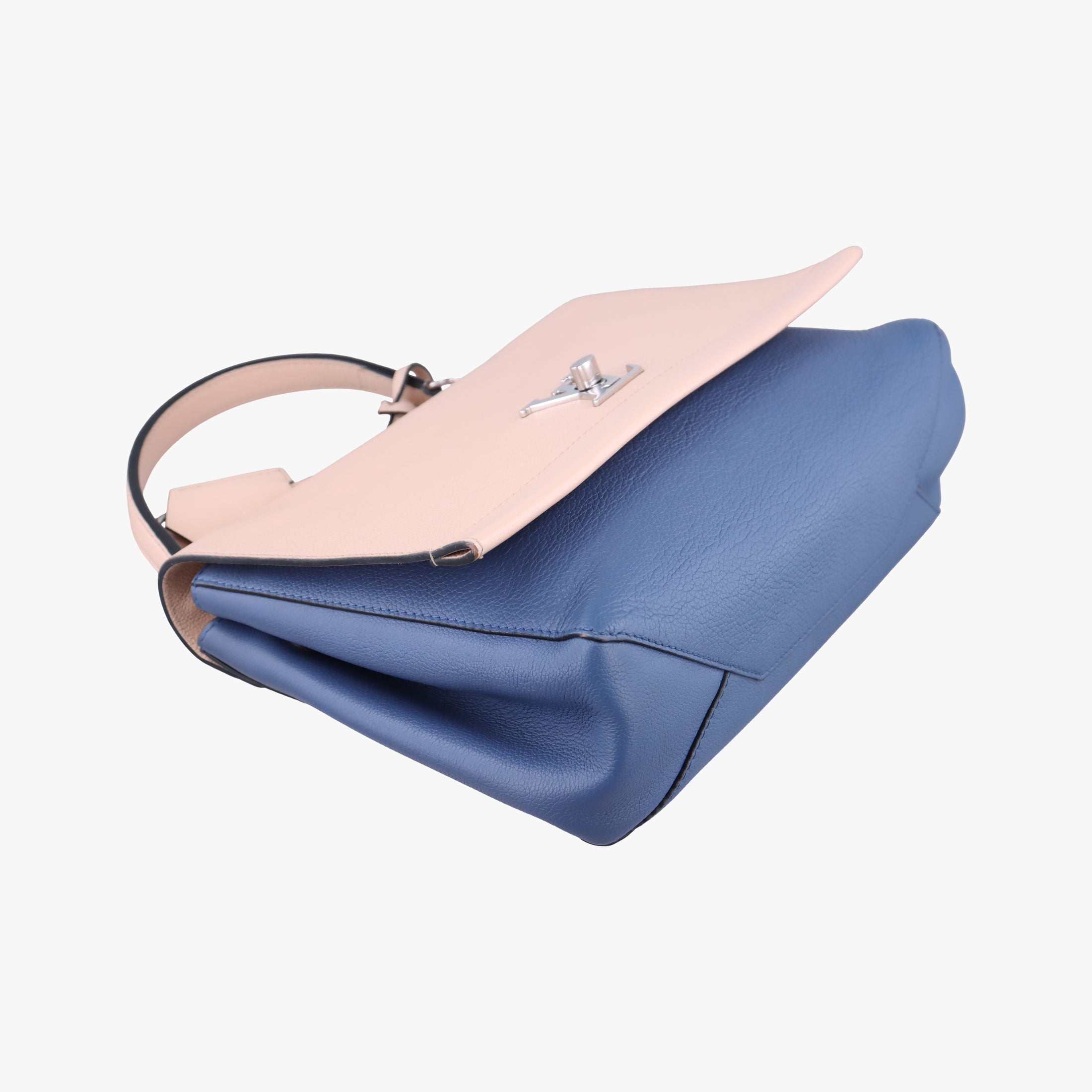 Secondhand Louis Vuitton Lockme II Denim Blue × Cream Taurillon leather M41793 shoulderbag | stylenewstar