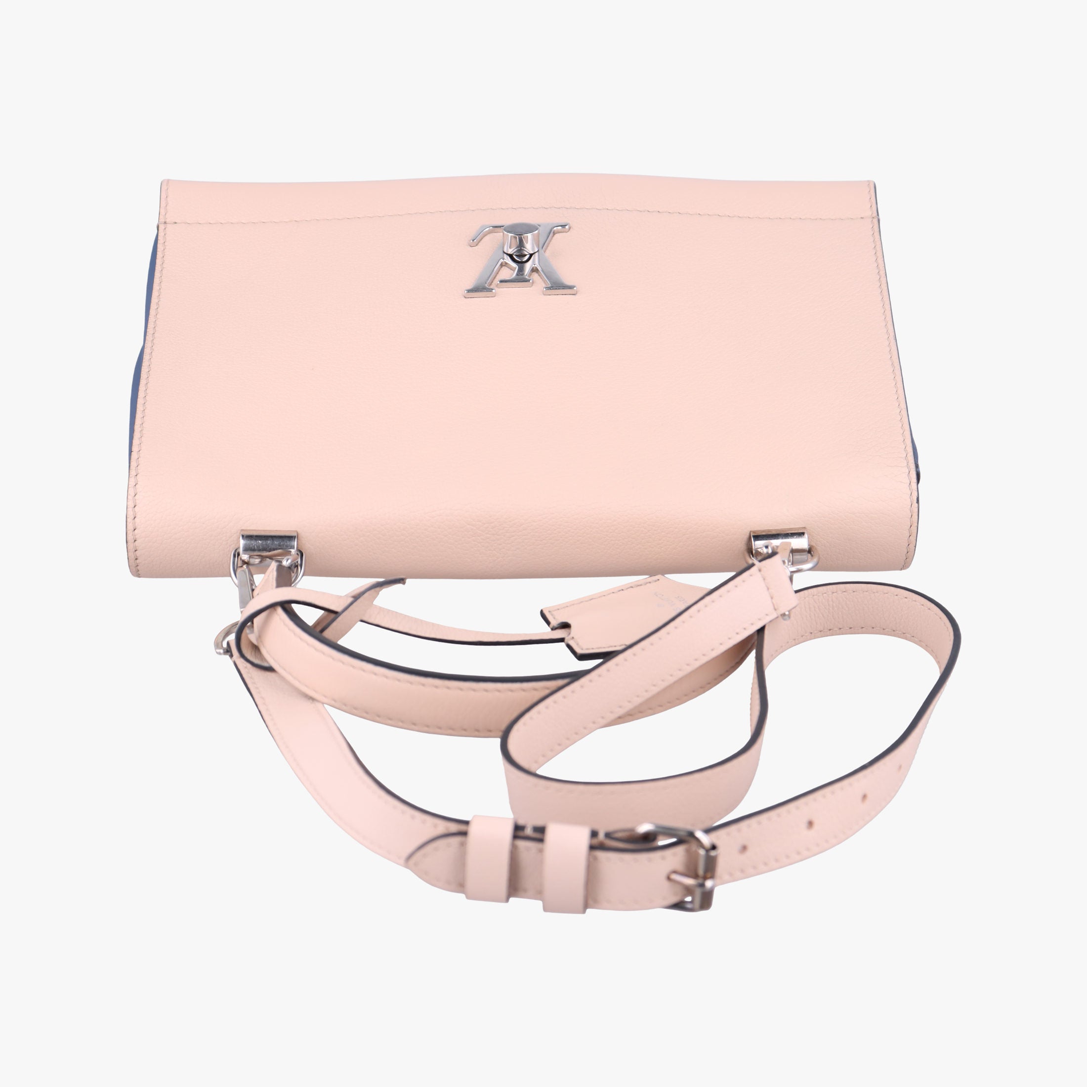 Secondhand Louis Vuitton Lockme II Denim Blue × Cream Taurillon leather M41793 shoulderbag | stylenewstar