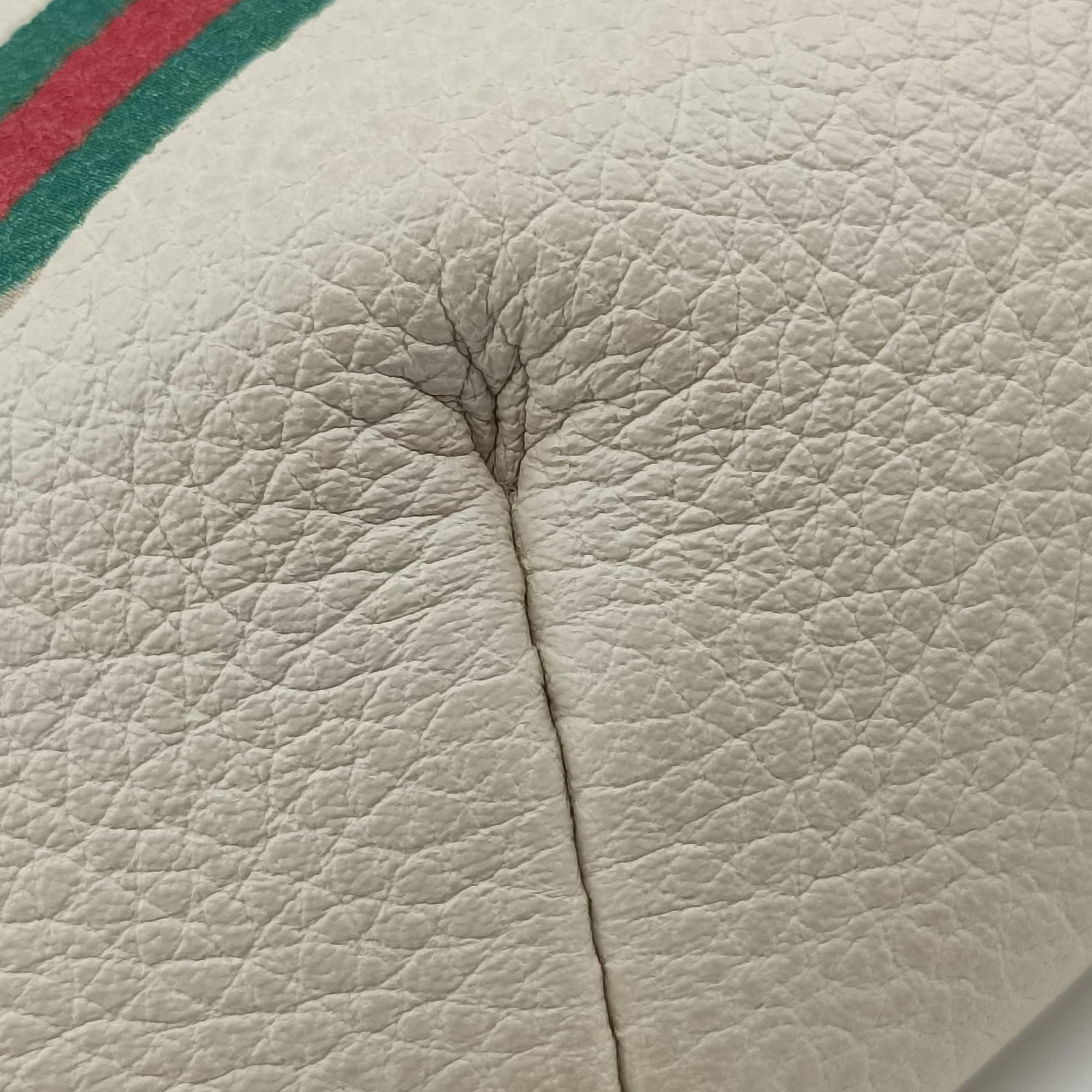 Pre-owned Gucci Print White×Red×Green Leather 527792 bum bag/waist bag | stylenewstar
