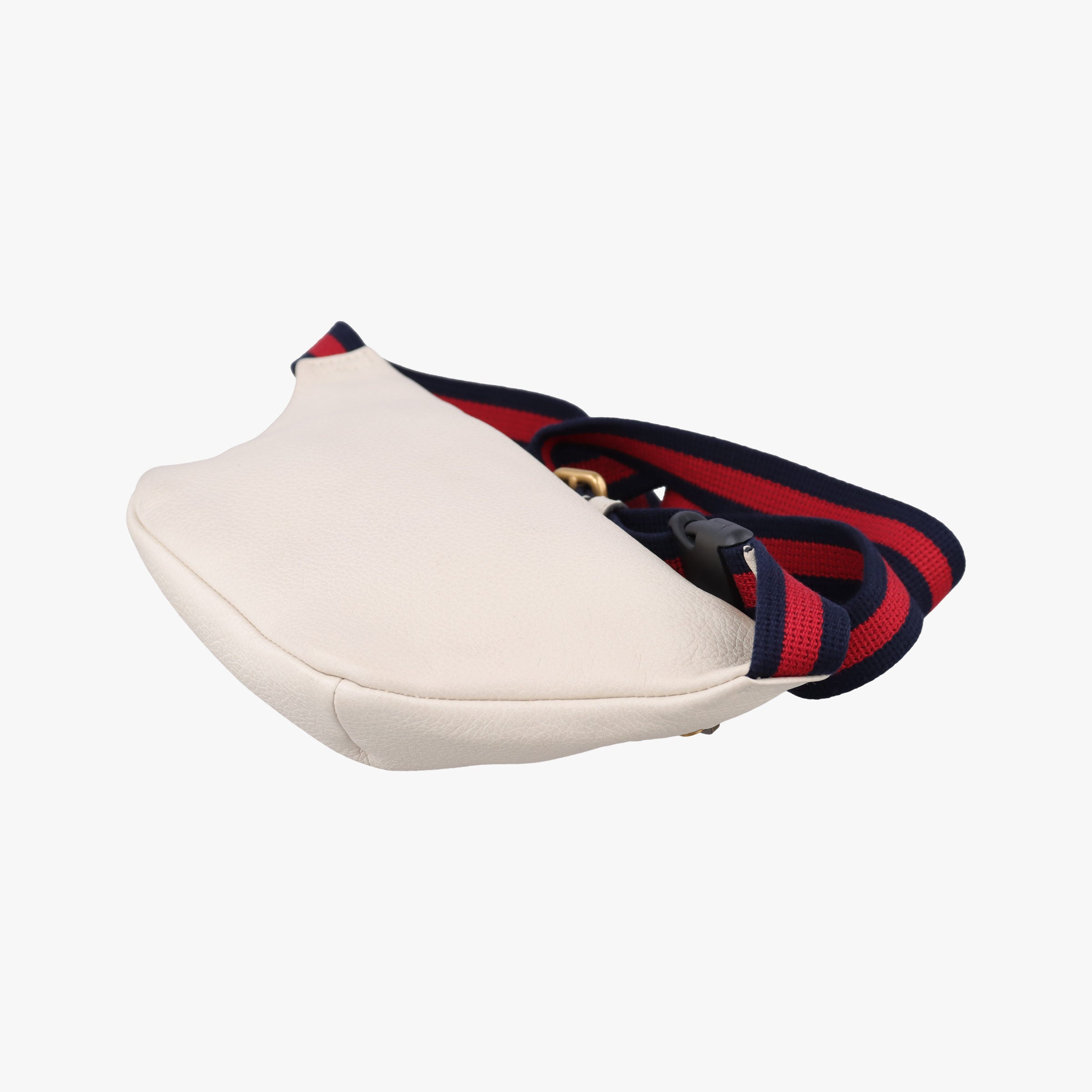 Pre-owned Gucci Print White×Red×Green Leather 527792 bum bag/waist bag | stylenewstar
