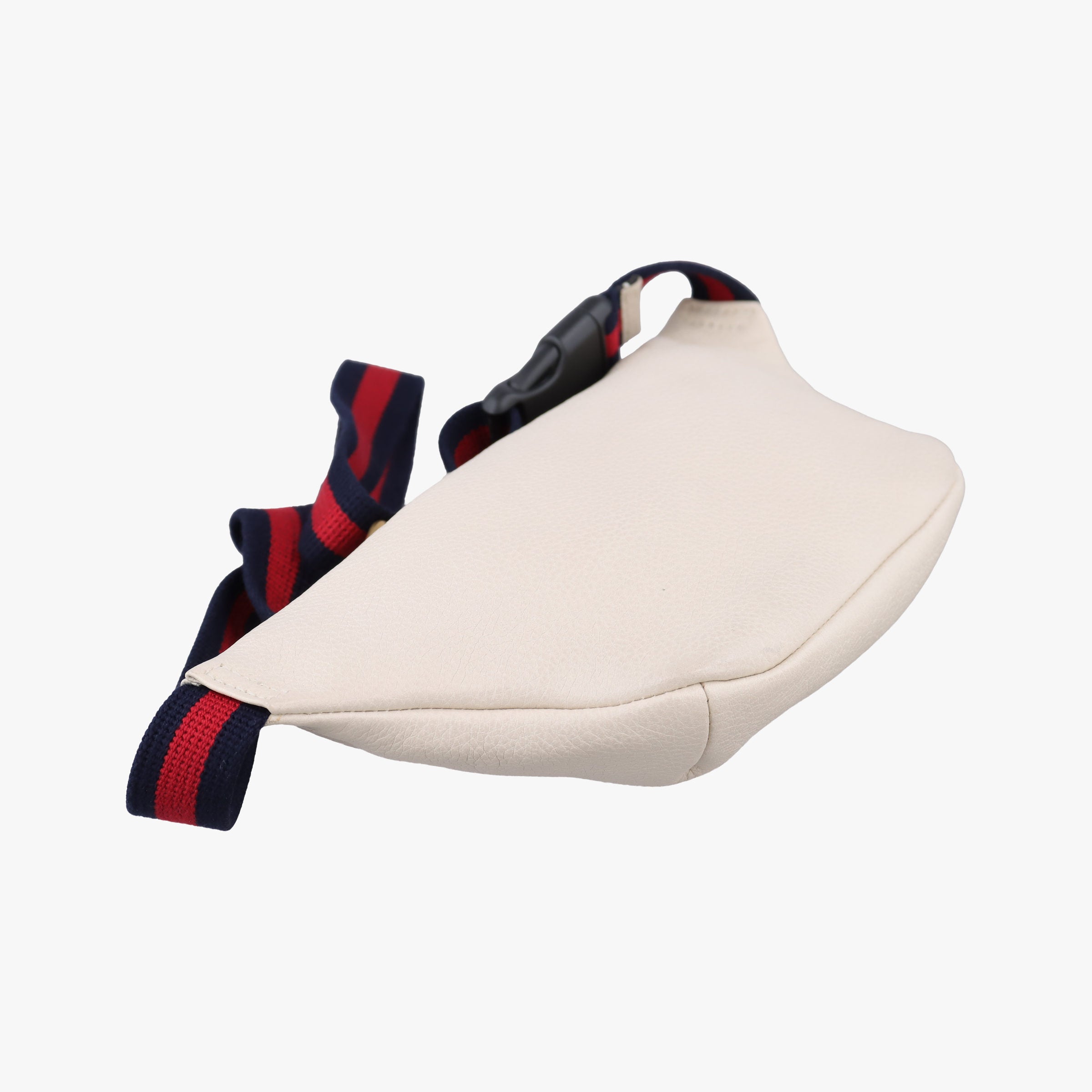 Pre-owned Gucci Print White×Red×Green Leather 527792 bum bag/waist bag | stylenewstar