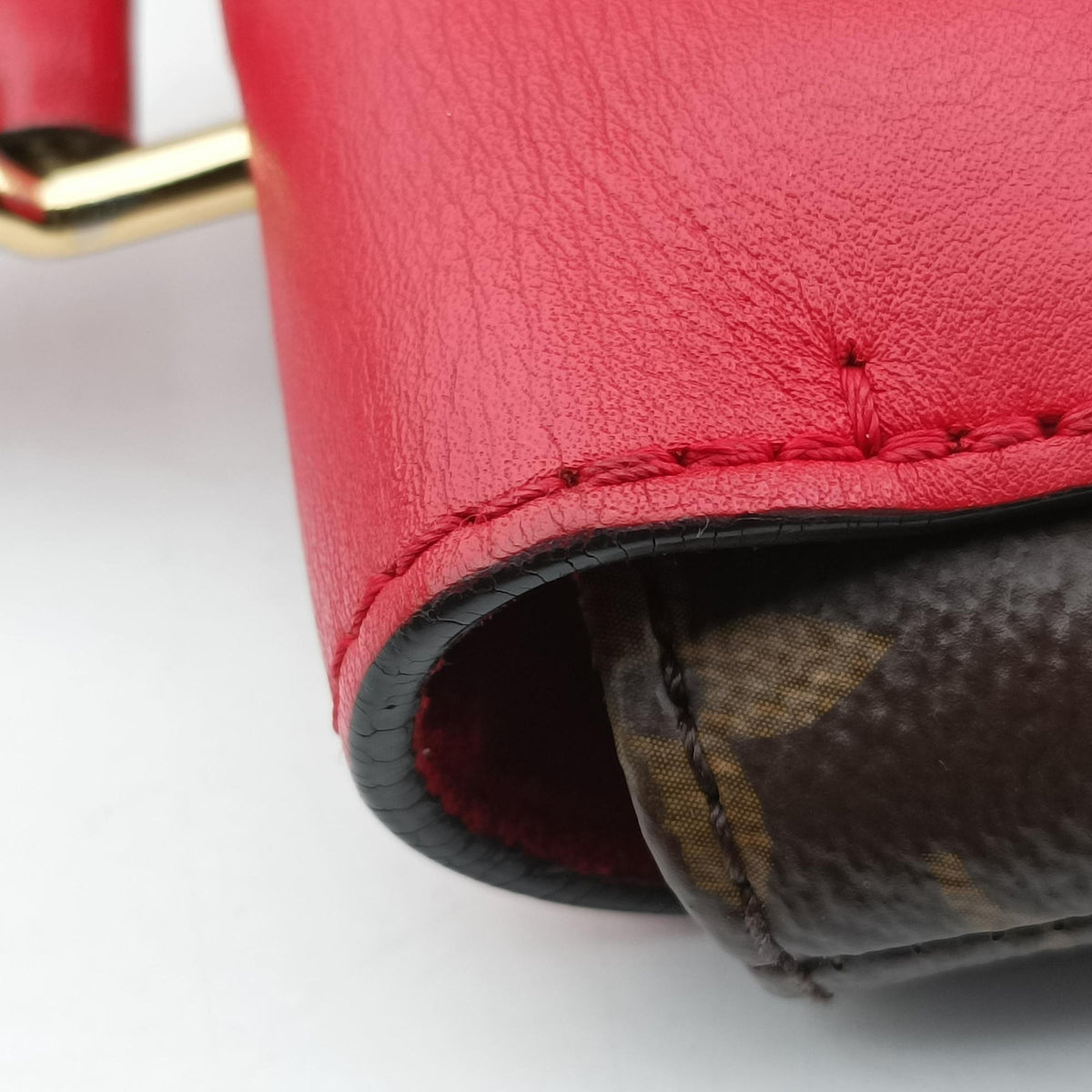 Secondhand Louis Vuitton Locky BB Monogram/Brown×Coqulicot Monogram canvas×calf leather M44322 shoulderbag | stylenewstar