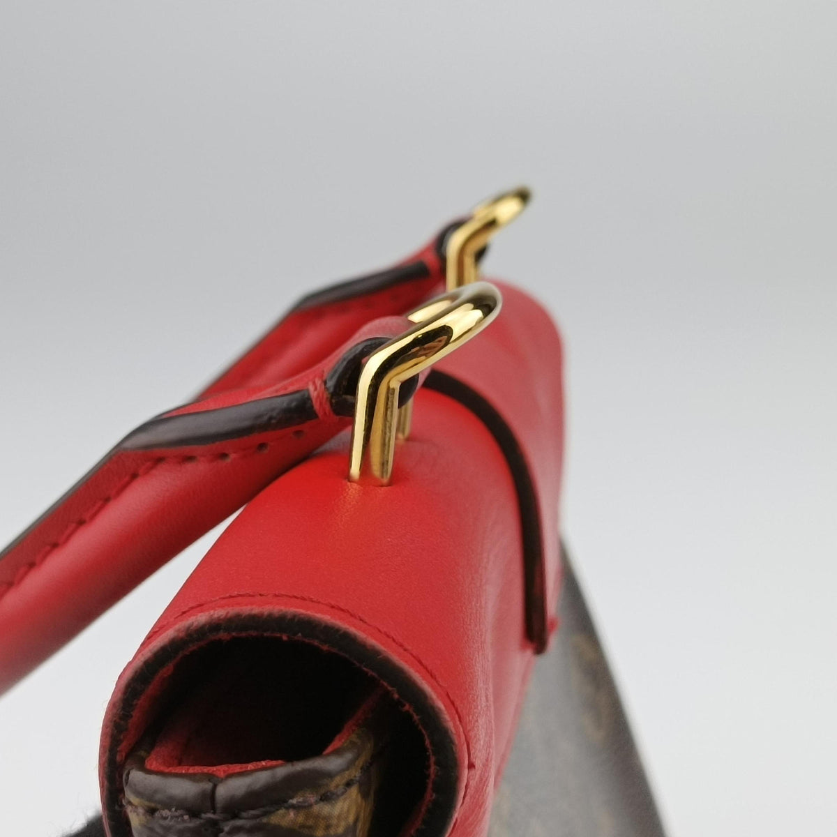 Vintage Louis Vuitton Locky BB Monogram/Brown×Coqulicot Monogram canvas×calf leather M44322 shoulderbag | stylenewstar