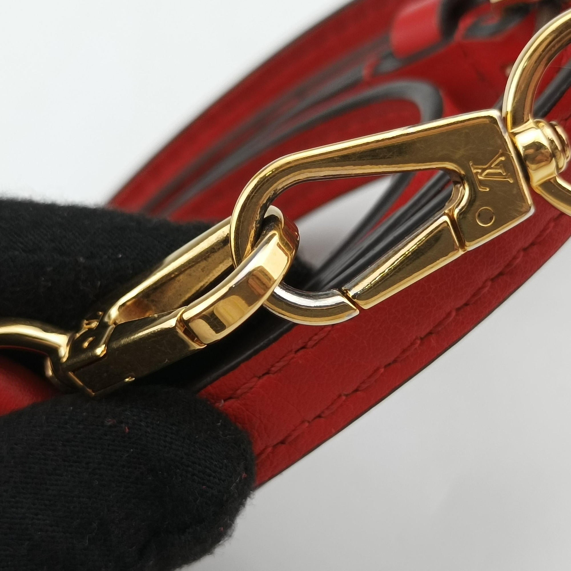 Vintage Louis Vuitton Locky BB Monogram/Brown×Coqulicot Monogram canvas×calf leather M44322 shoulderbag | stylenewstar