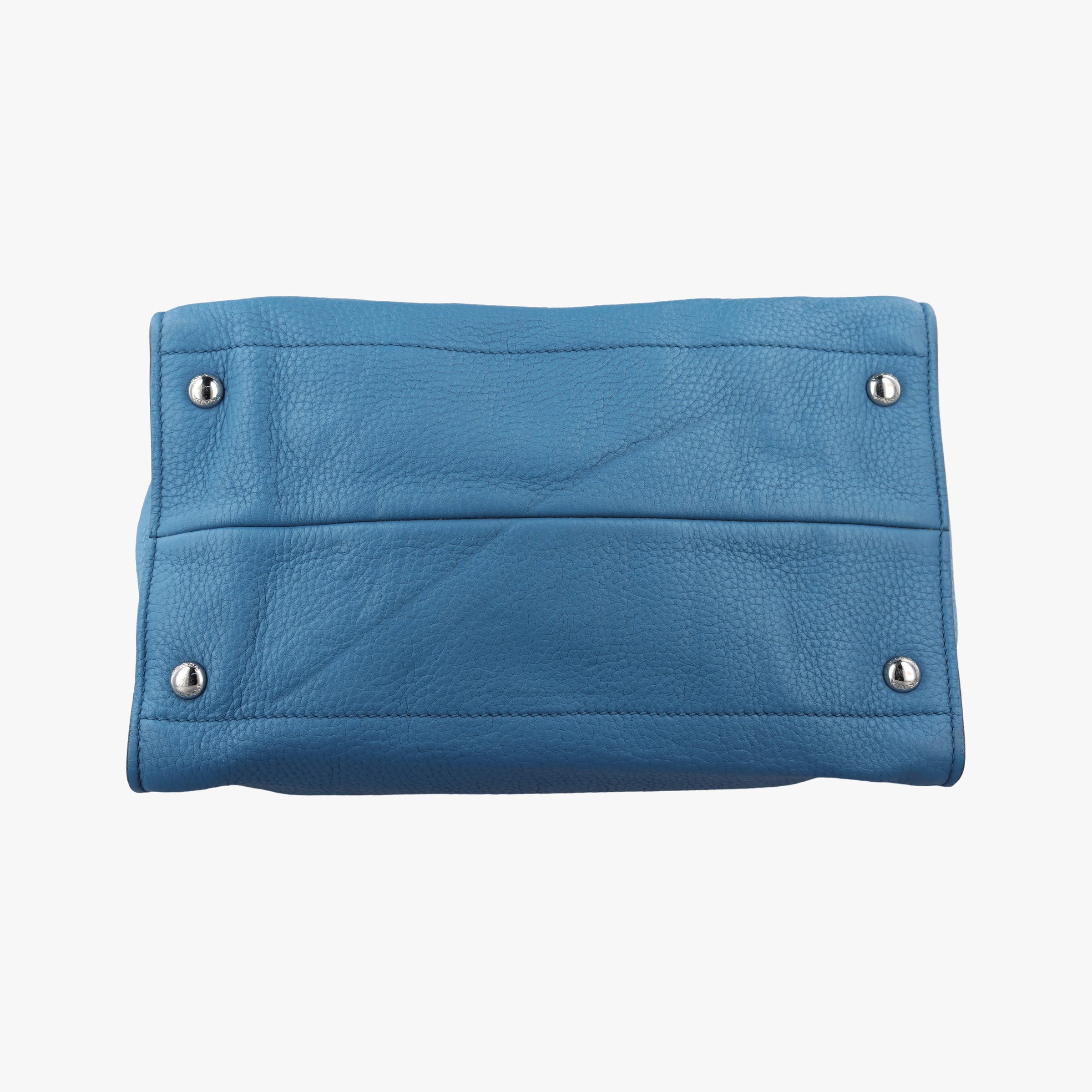 Pre-owned Prada Shopping Tote Blue Leather BN1786 shoulderbag | stylenewstar