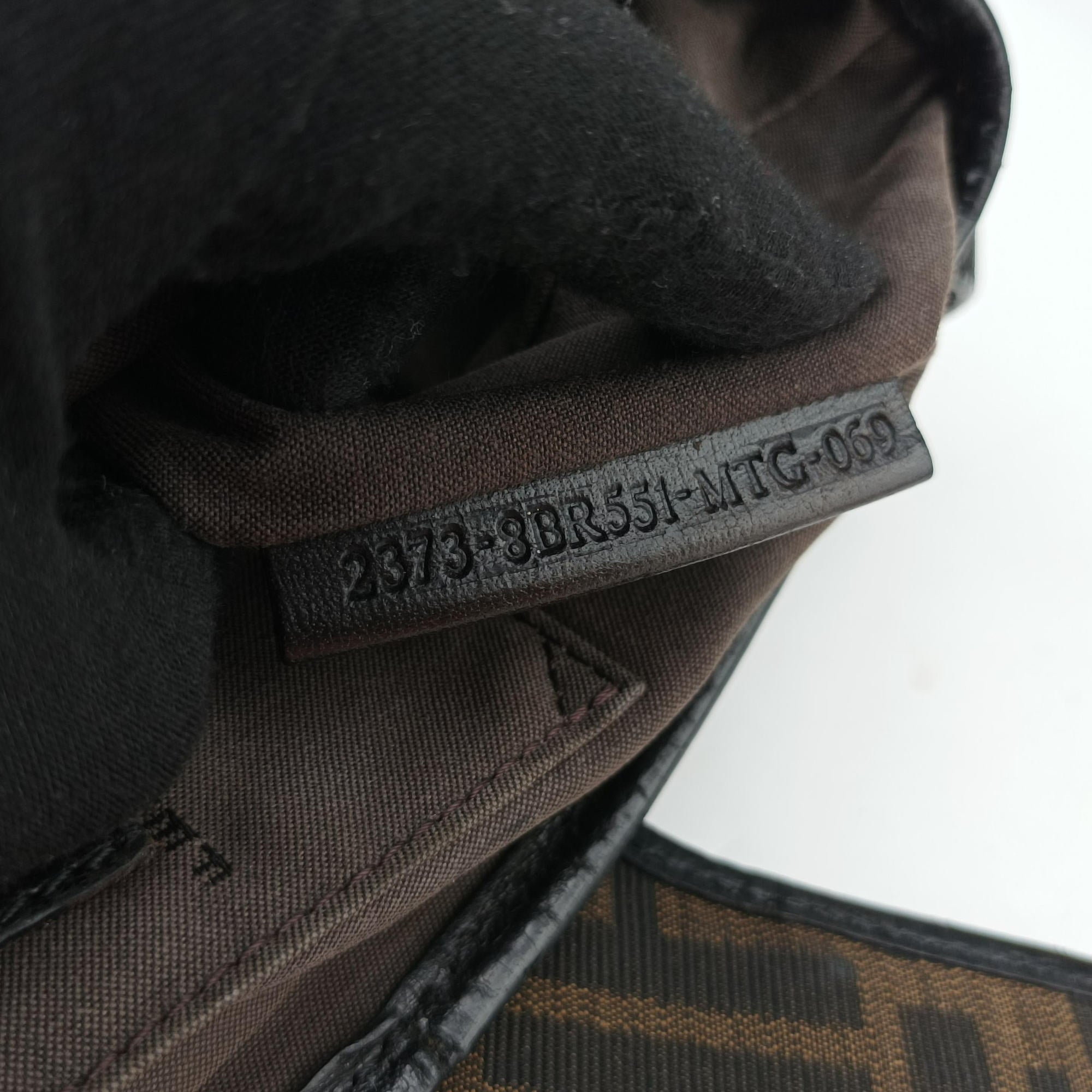 Pre-owned Fendi B bag zucca Brown×Black Canvas×Leather 8BR551 shoulderbag | stylenewstar