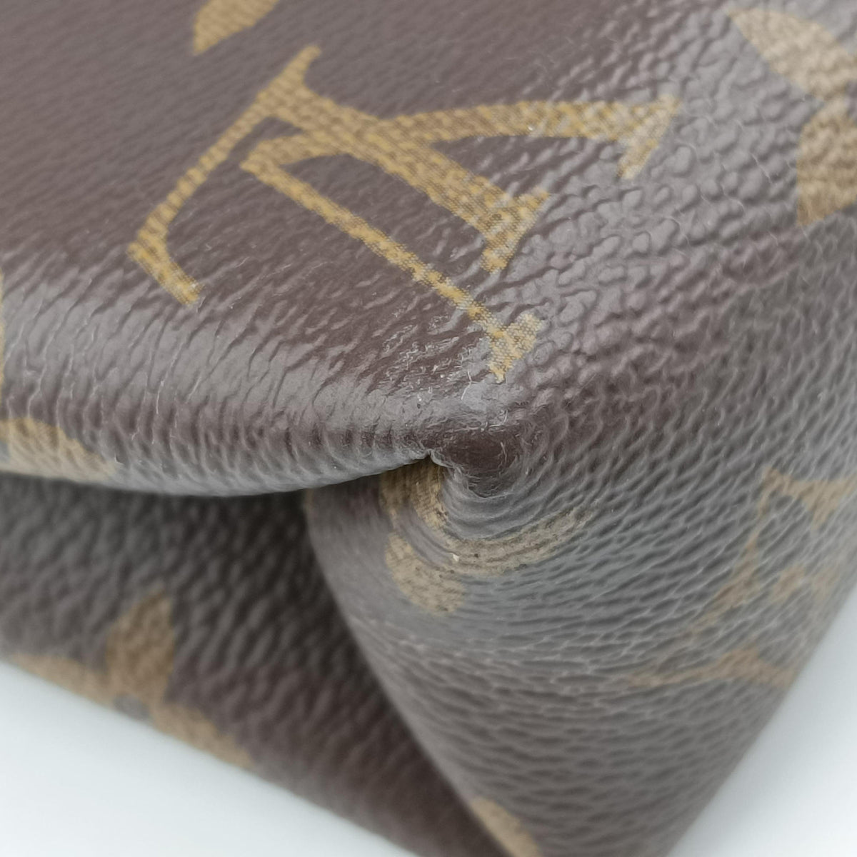 Pre-owned Louis Vuitton PALLAS Chain Brown×CERISE Monogram Canvas×calf leather M41201 shoulderbag | stylenewstar