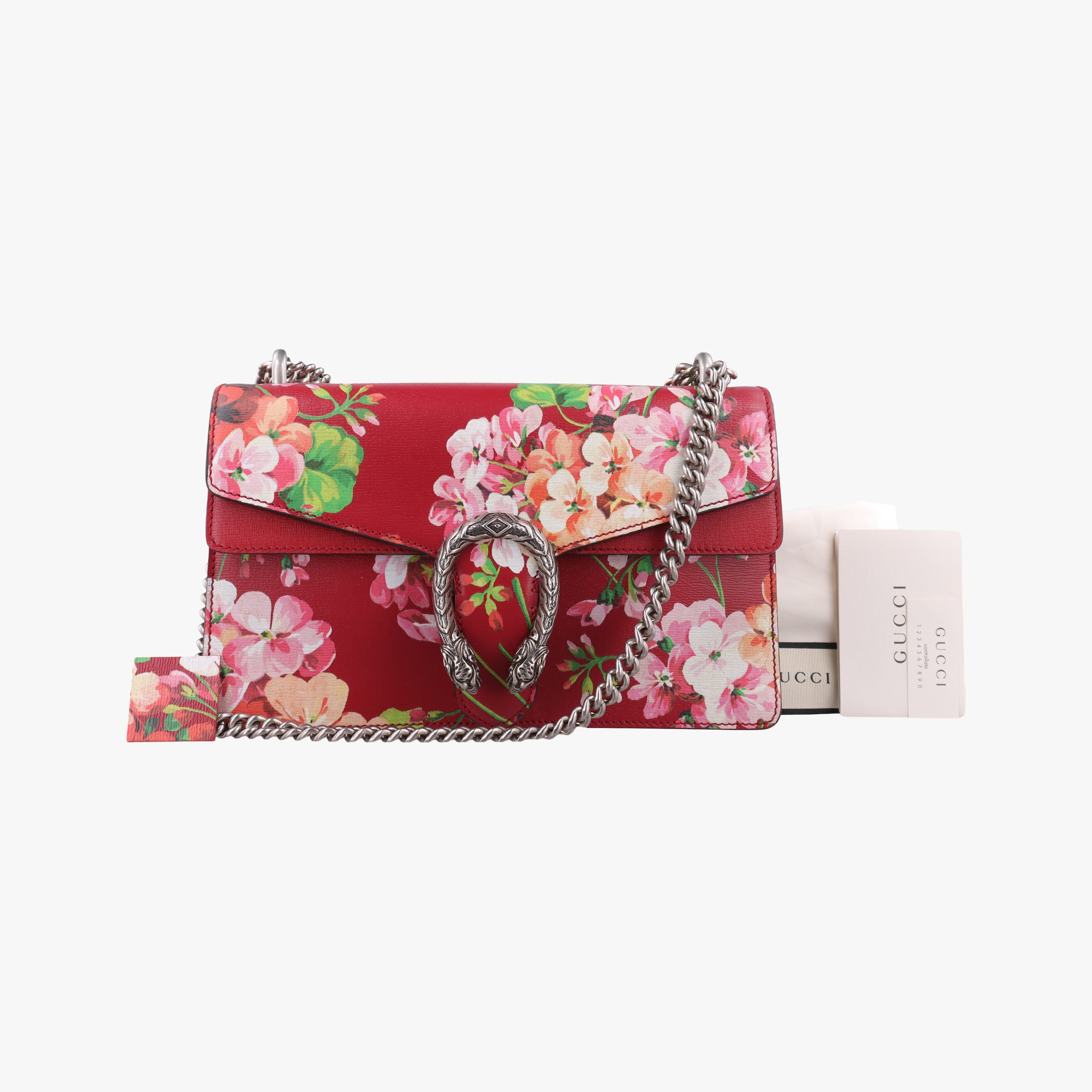 Pre-owned Gucci Dionysus Red×Multicolour Leather 400249 shoulderbag | stylenewstar