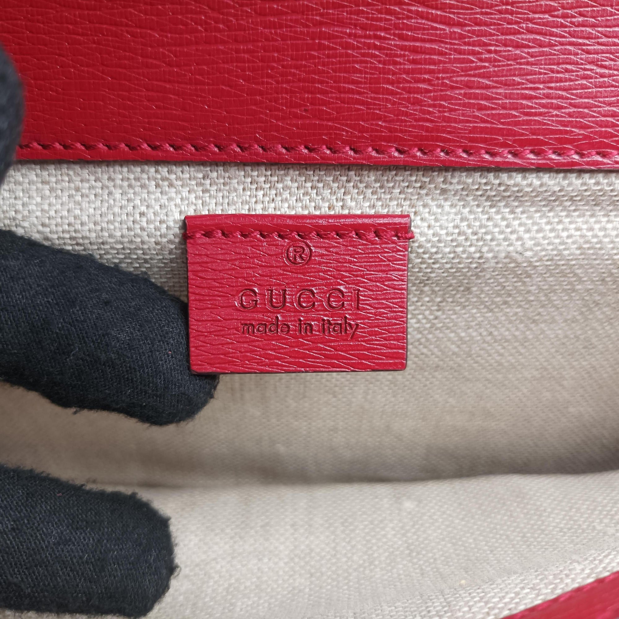 Pre-owned Gucci Dionysus Red×Multicolour Leather 400249 shoulderbag | stylenewstar