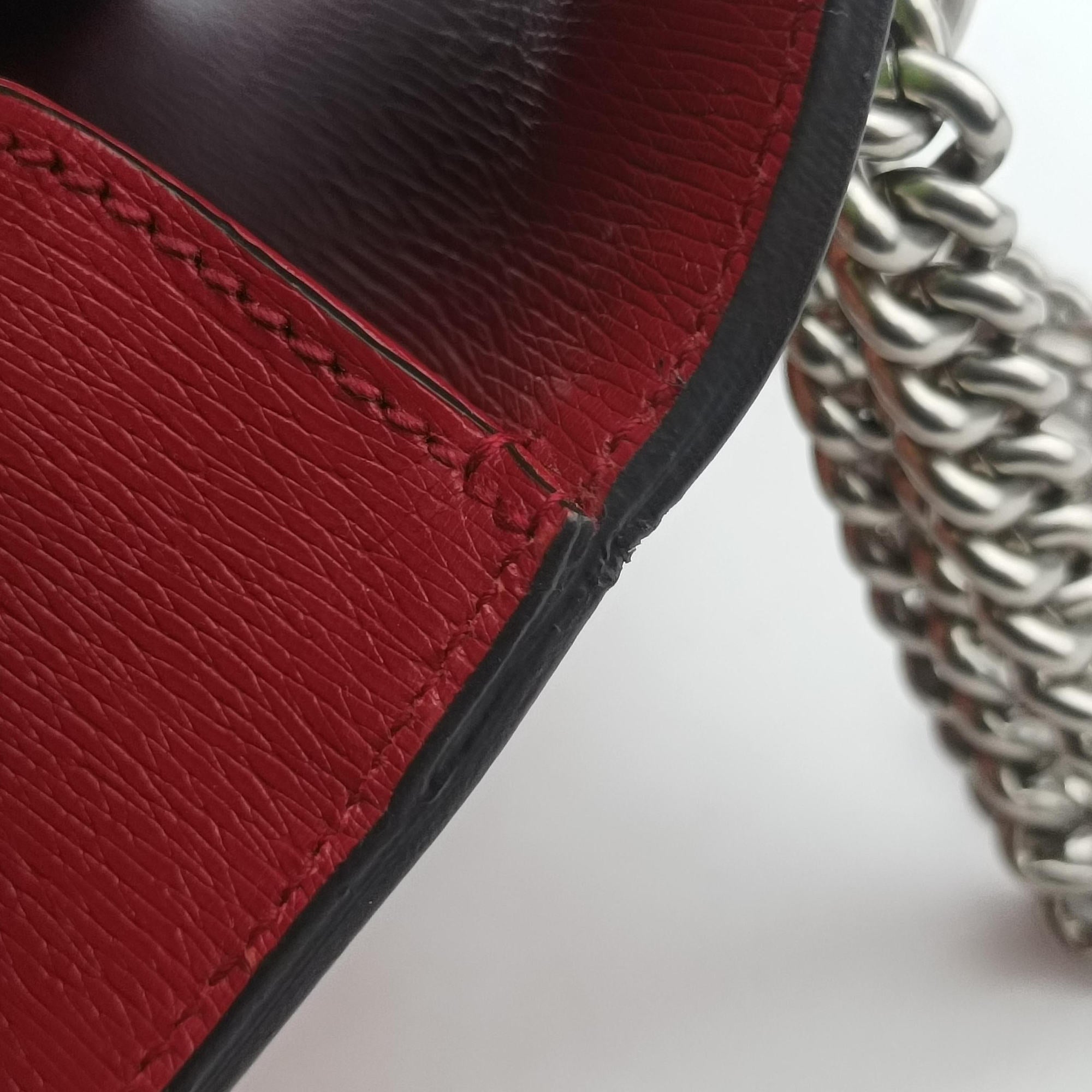 Pre-owned Gucci Dionysus Red×Multicolour Leather 400249 shoulderbag | stylenewstar