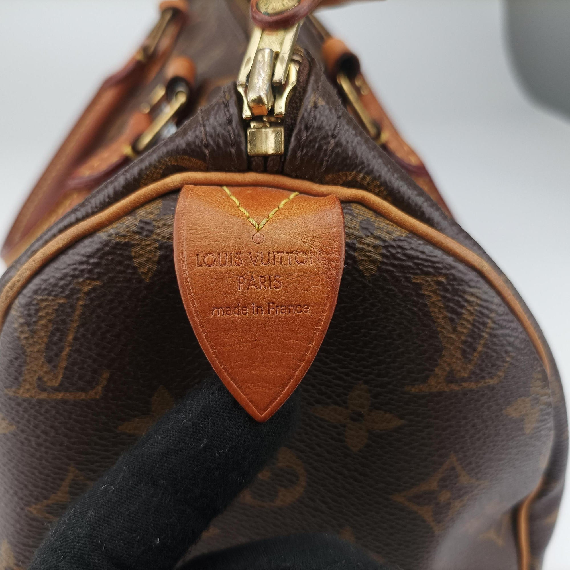 Pre-owned Louis Vuitton Speedy 30 BROWN Monogram Canvas M41526 handbag | stylenewstar