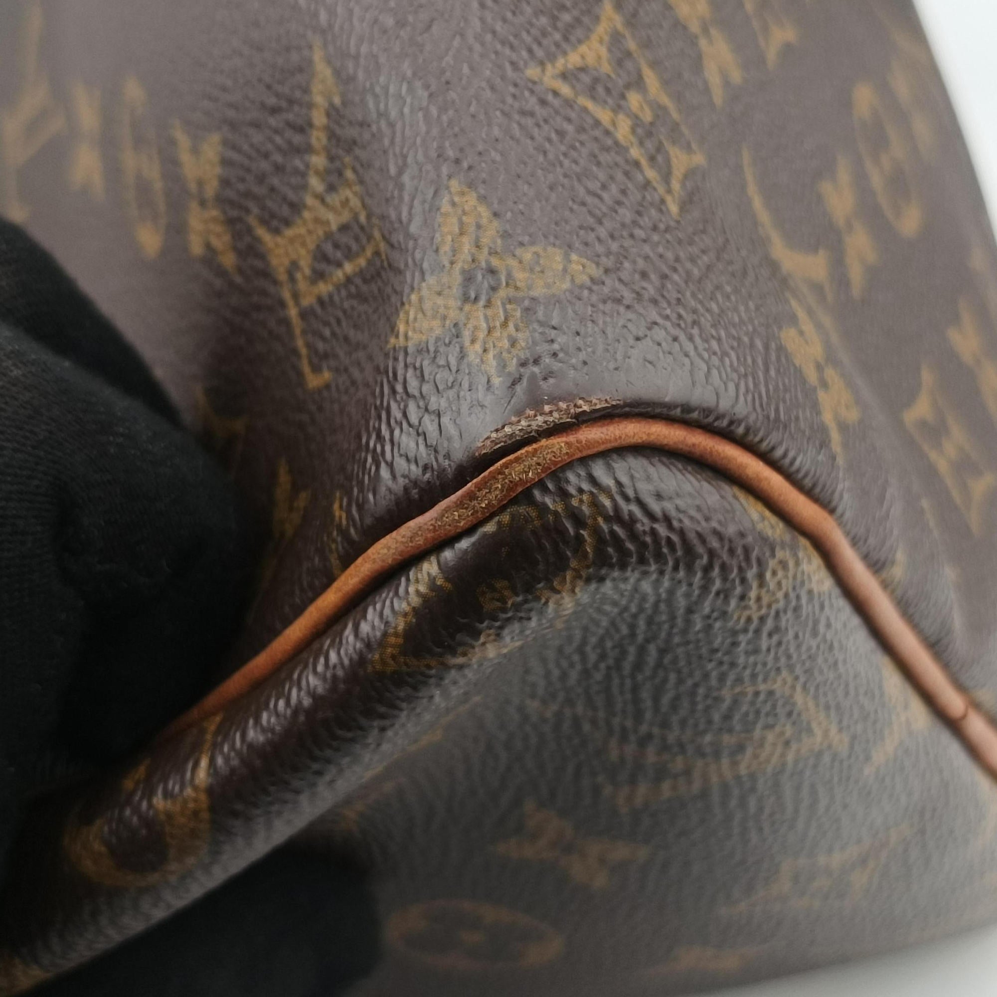 Pre-owned Louis Vuitton Speedy 30 BROWN Monogram Canvas M41526 handbag | stylenewstar