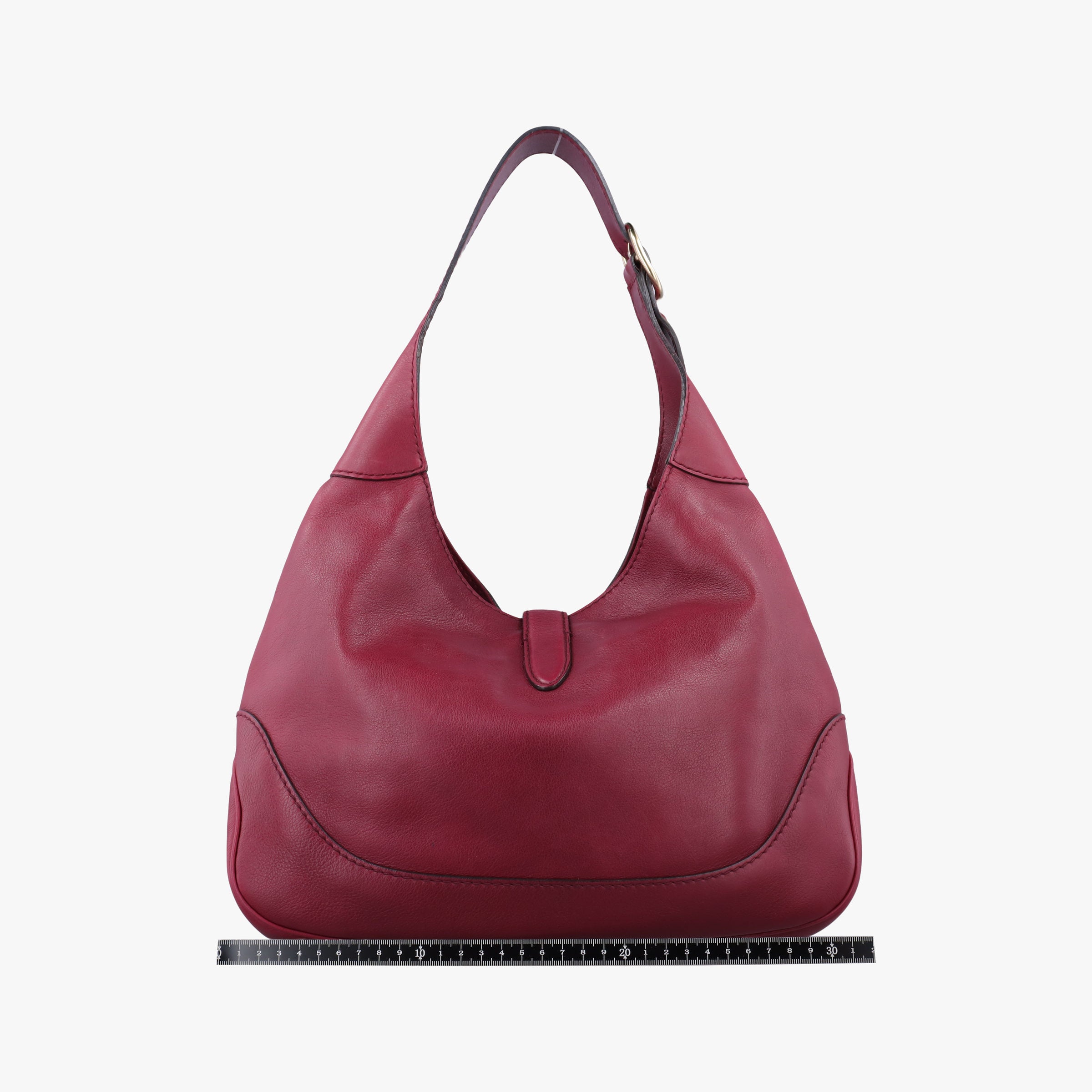 Pre-owned Gucci Jackie Flora Hobo Burgundy Leather 277520 shoulderbag | stylenewstar