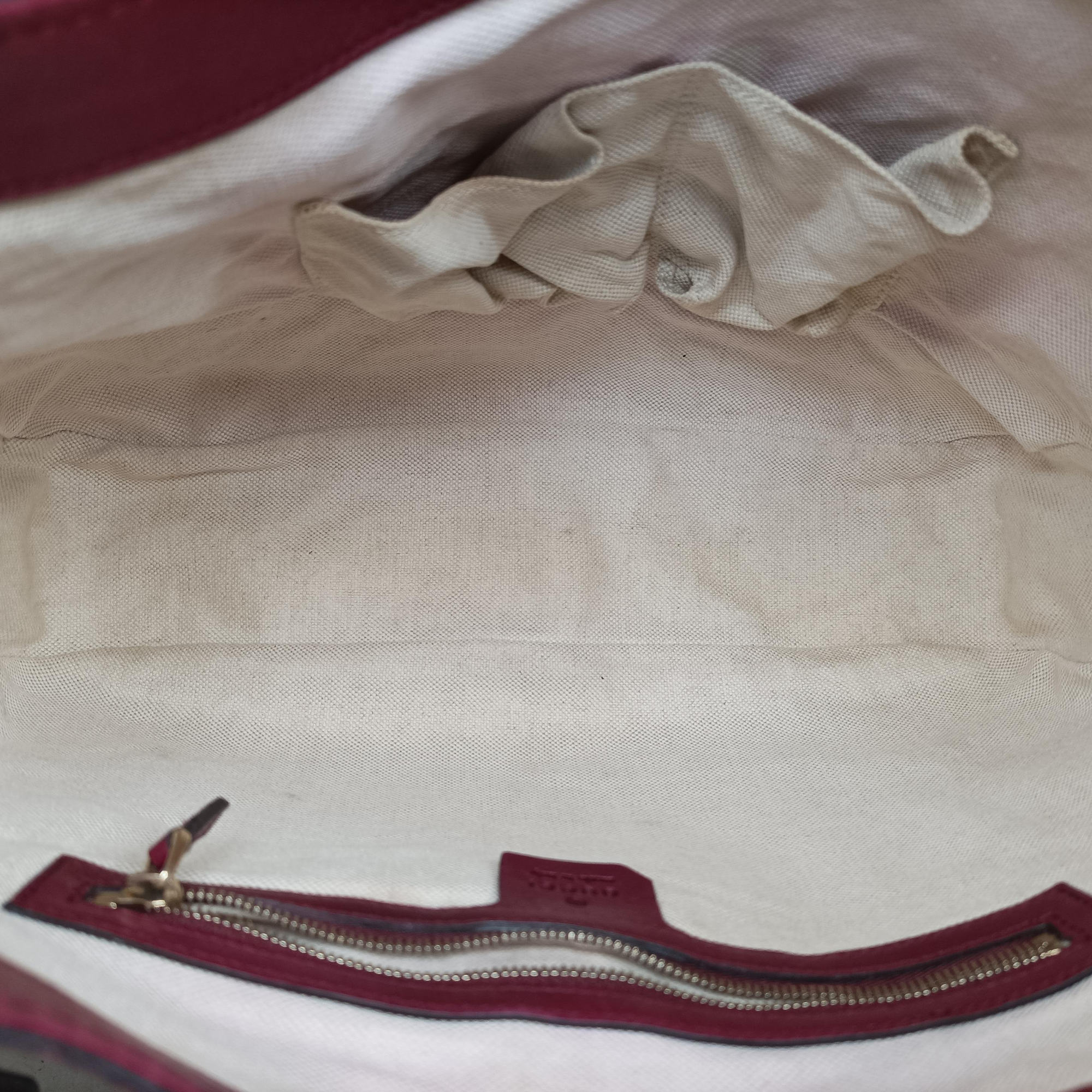 Pre-owned Gucci Jackie Flora Hobo Burgundy Leather 277520 shoulderbag | stylenewstar