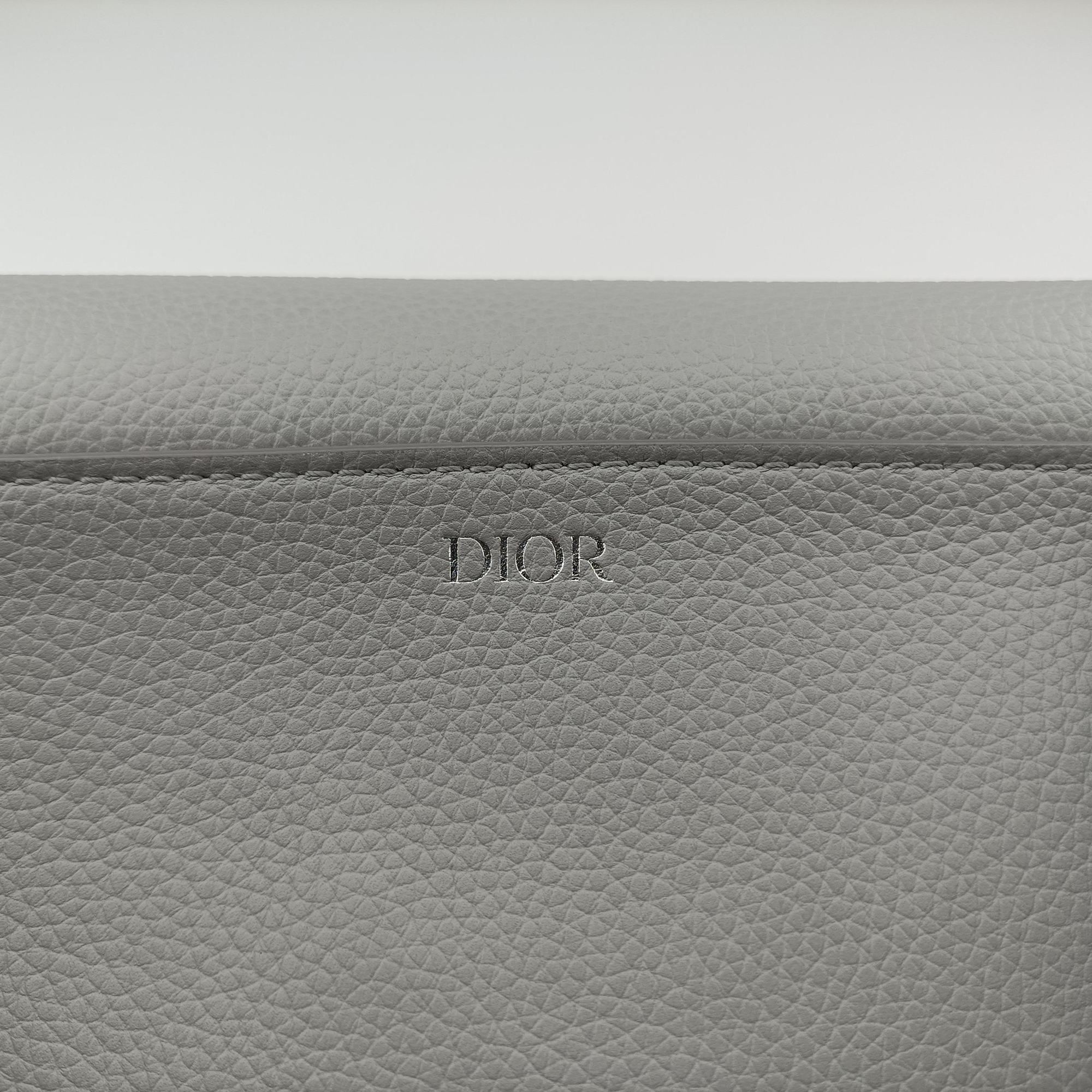 Pre-owned Christian Dior Saddle Gray leather  shoulderbag | stylenewstar