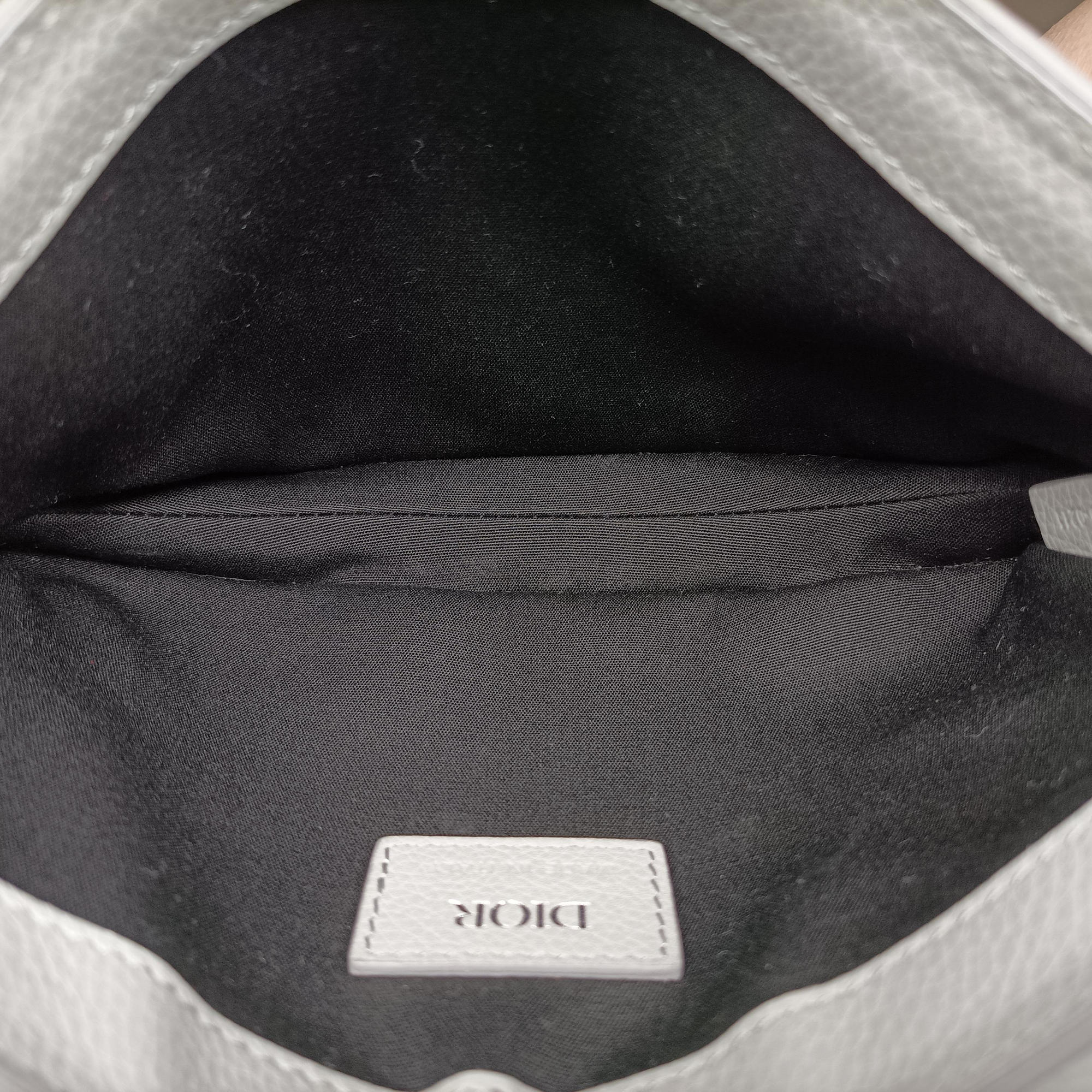 Pre-owned Christian Dior Saddle Gray leather  shoulderbag | stylenewstar
