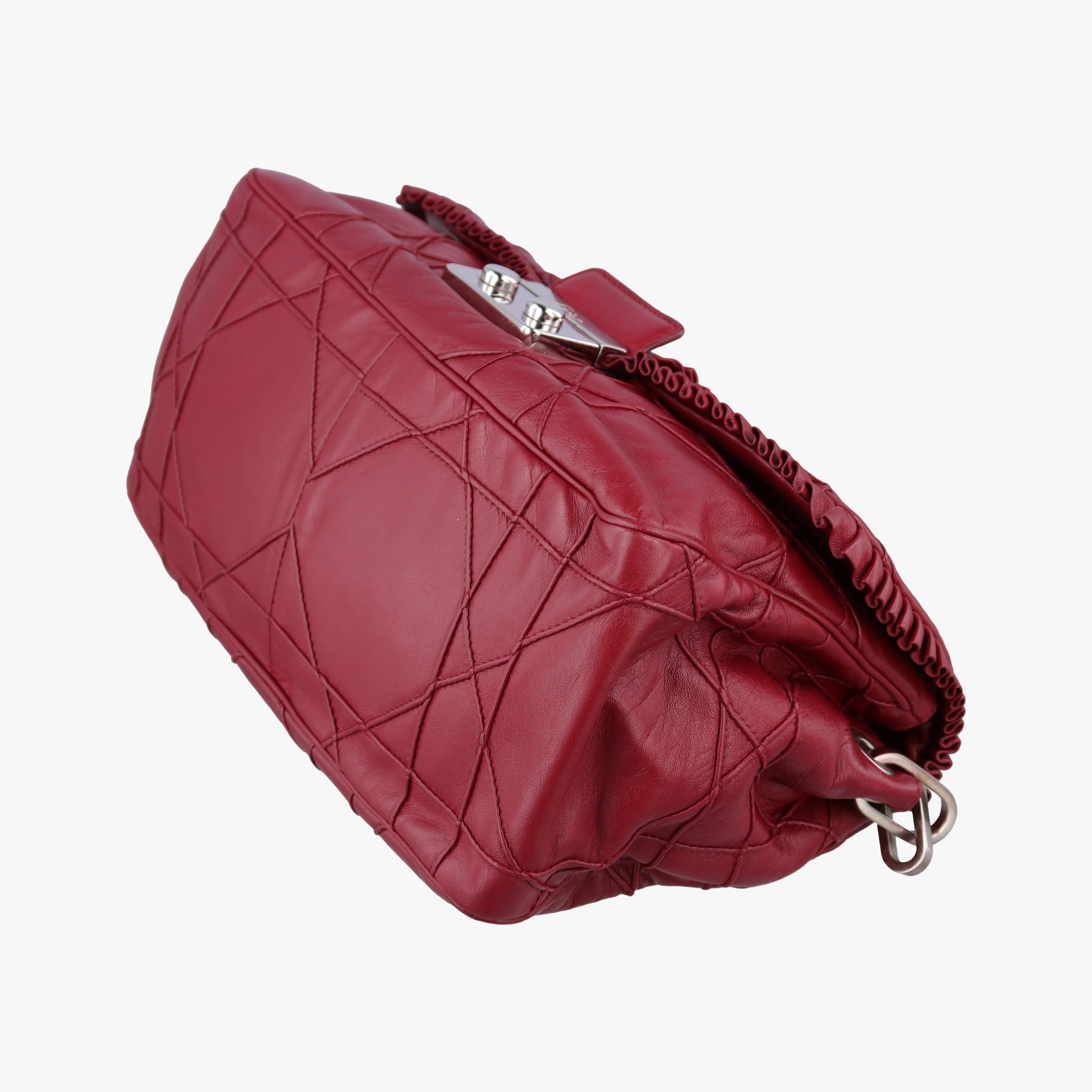 Pre-owned Christian Dior New Rock Burgundy Leather  shoulderbag | stylenewstar